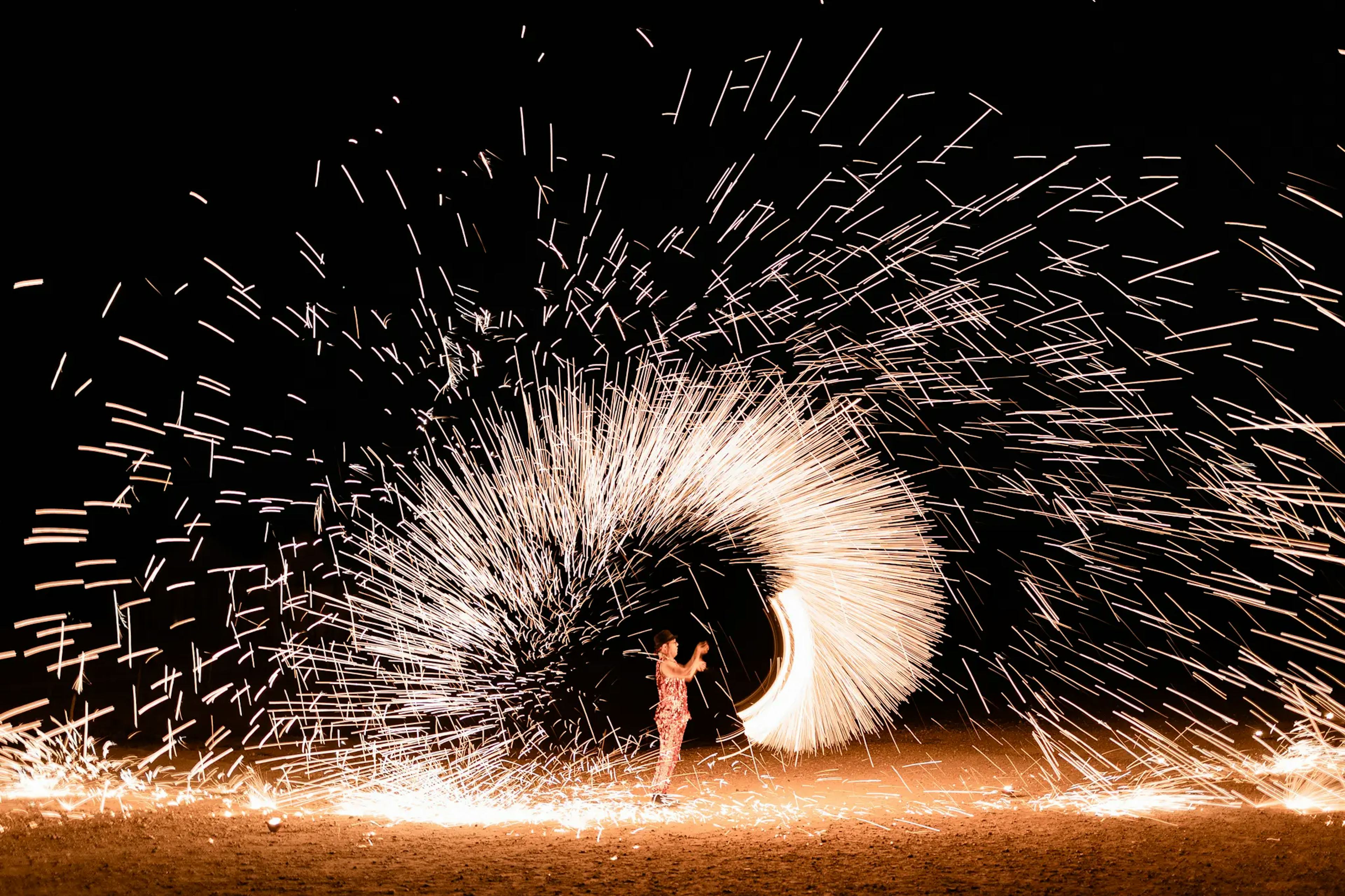 Fire entertainers Morocco wedding