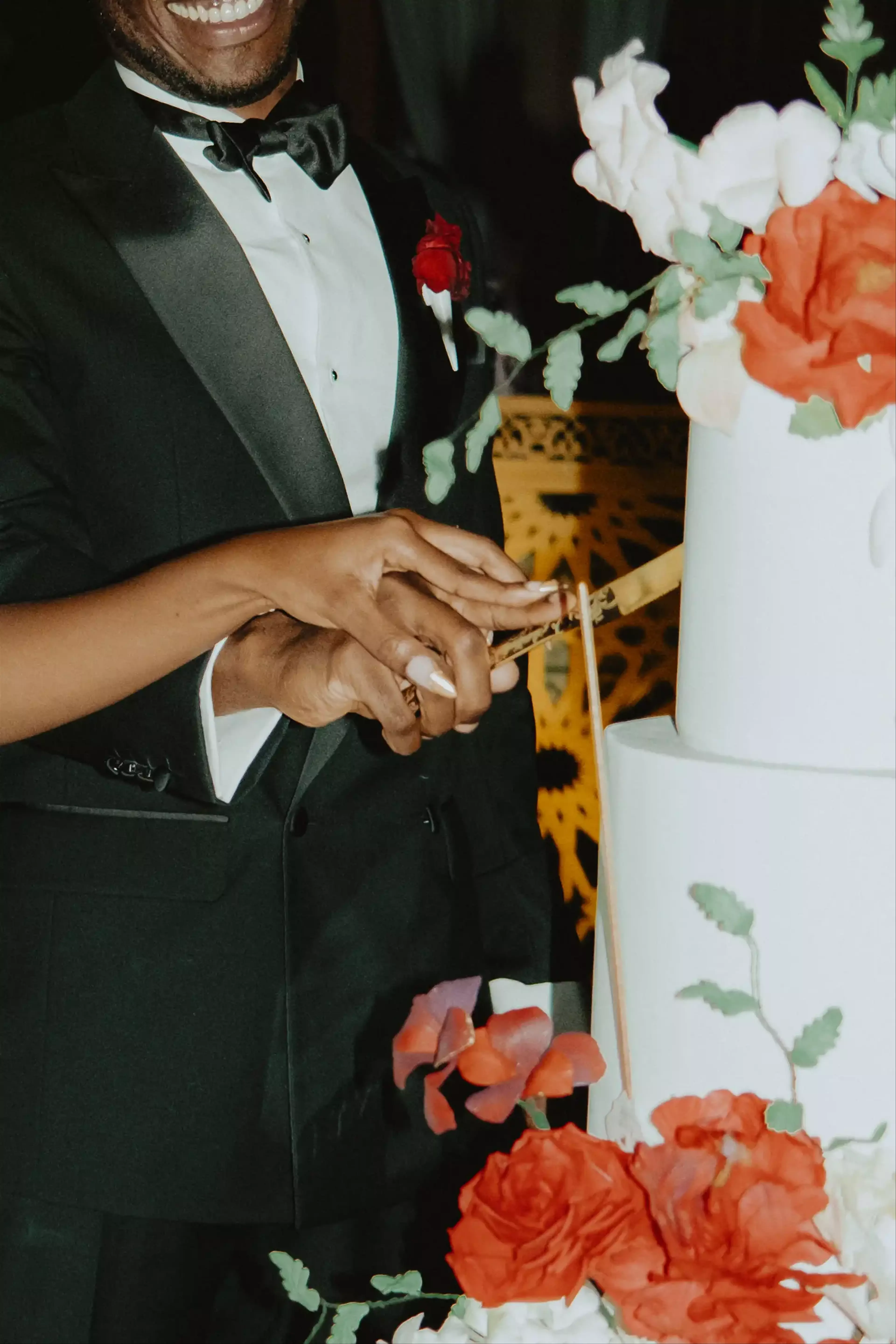 Dégustation du gâteau de mariage 