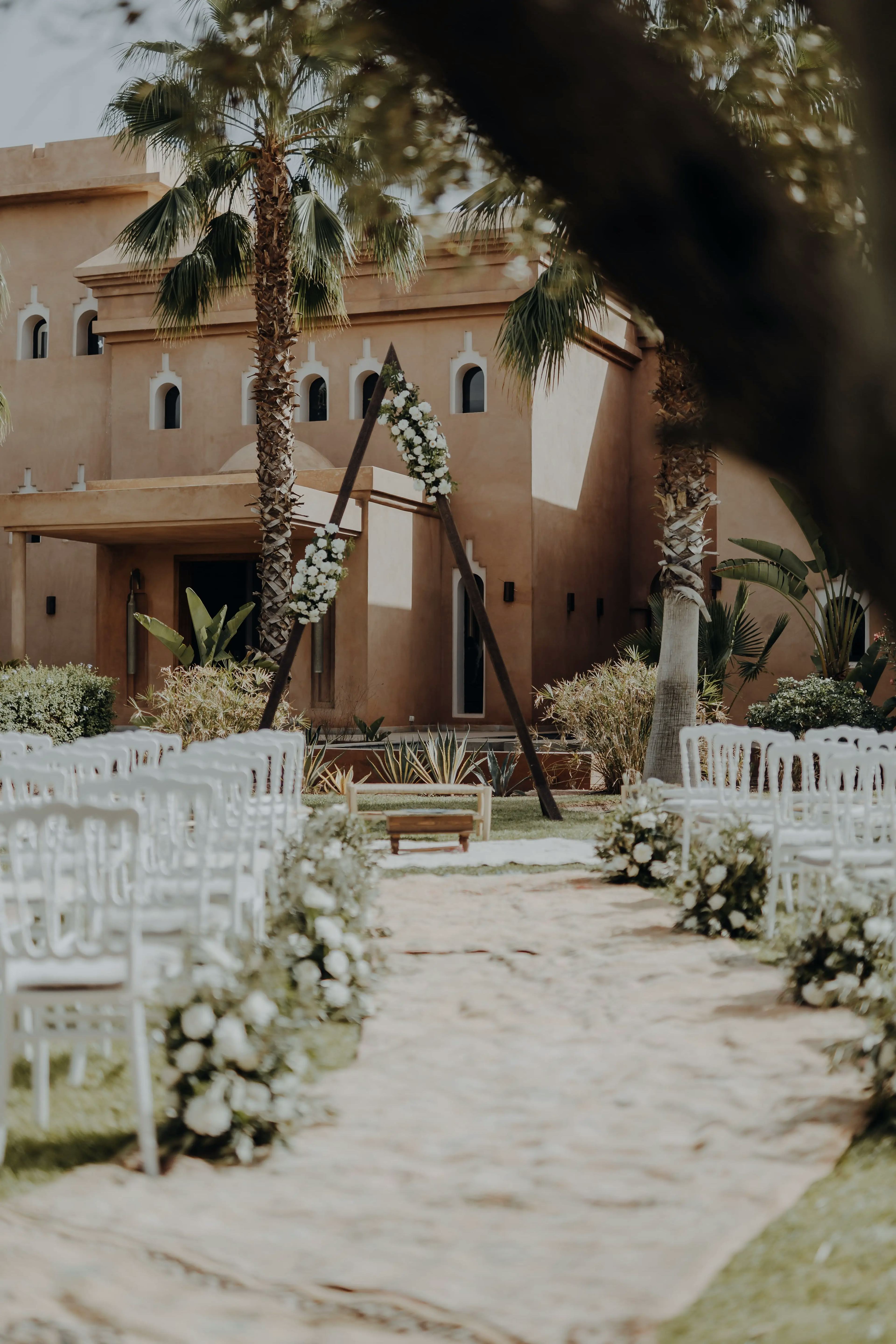 Asian wedding ceremony flower decor