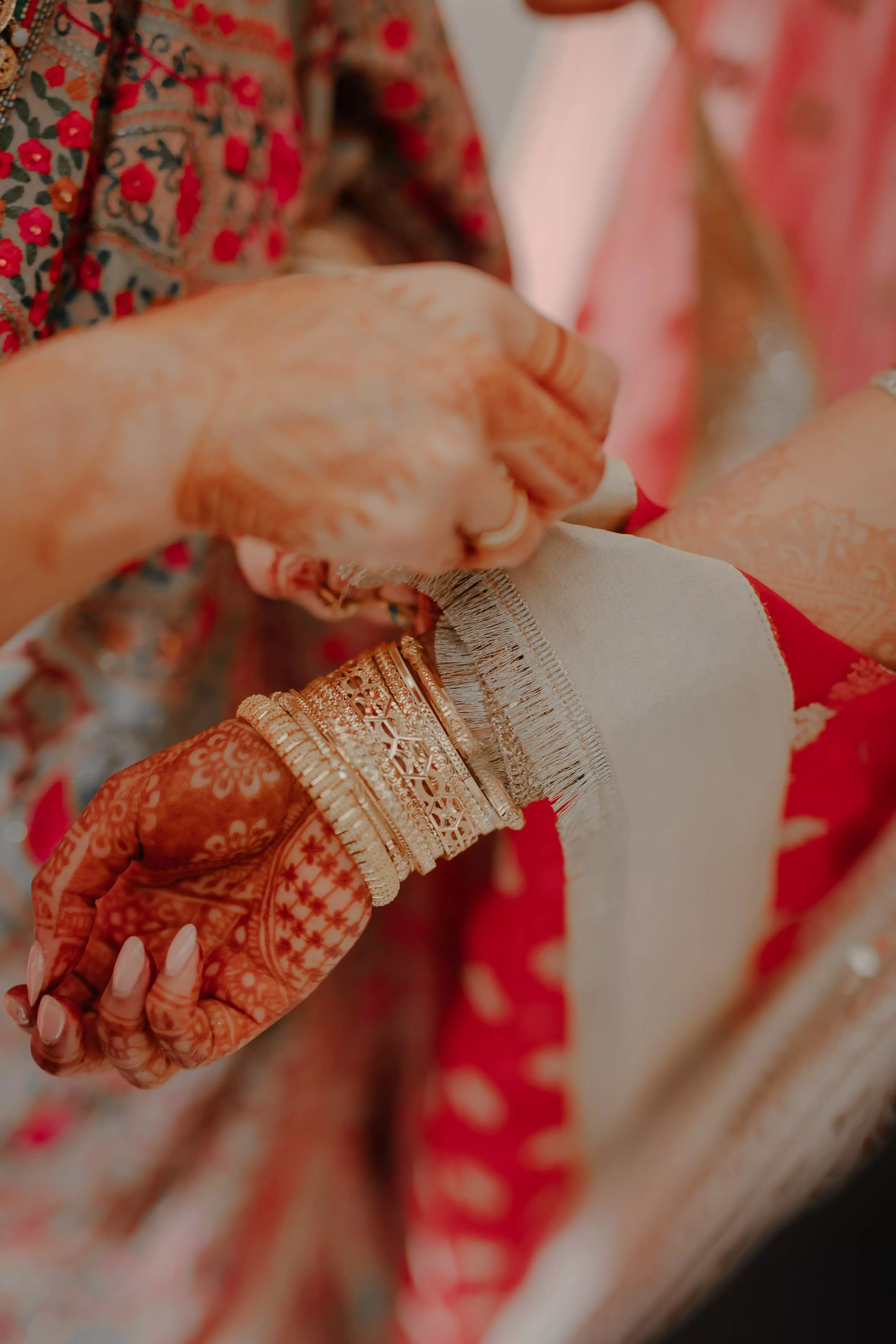 Dressing the bride 