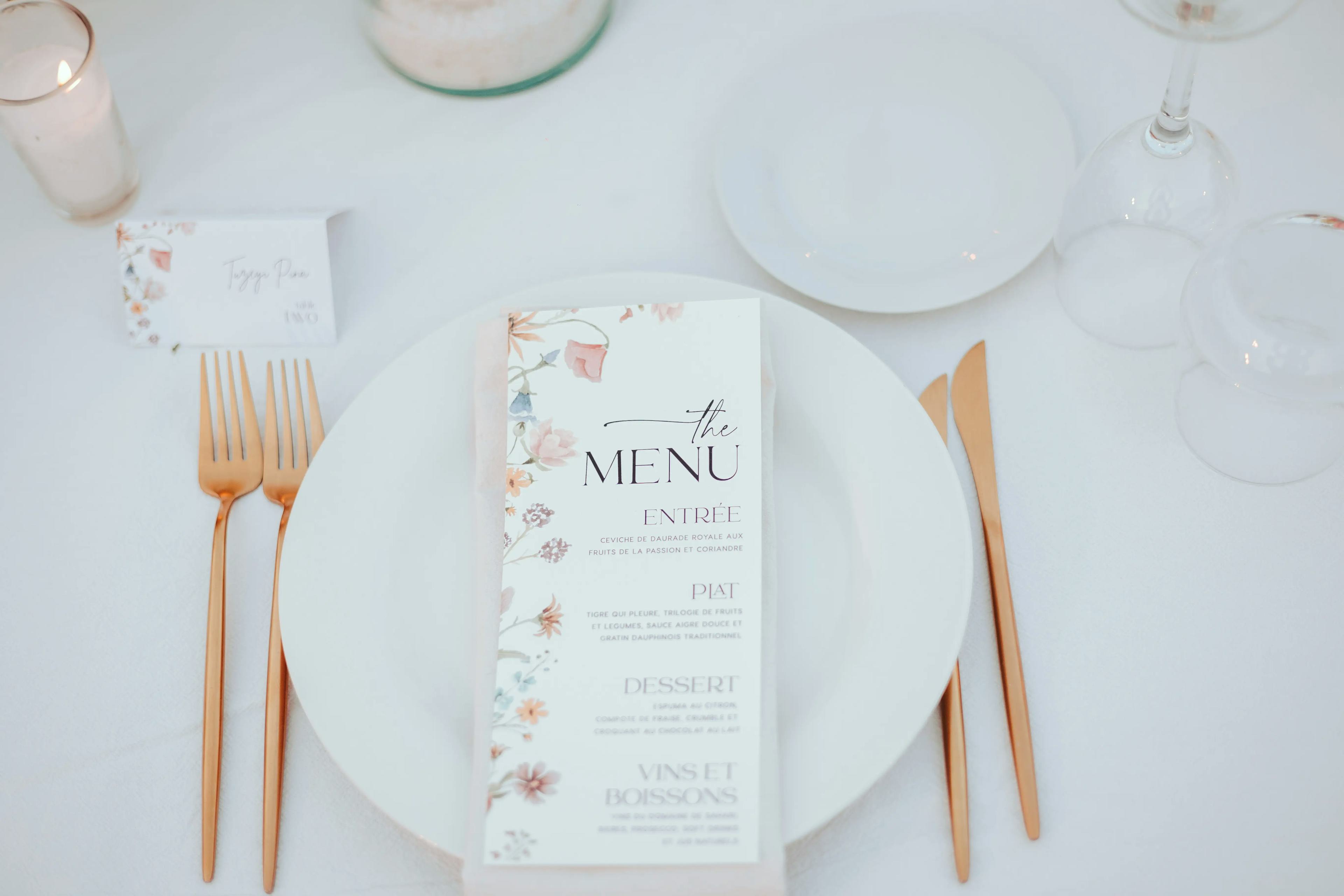 Elegant table place setting