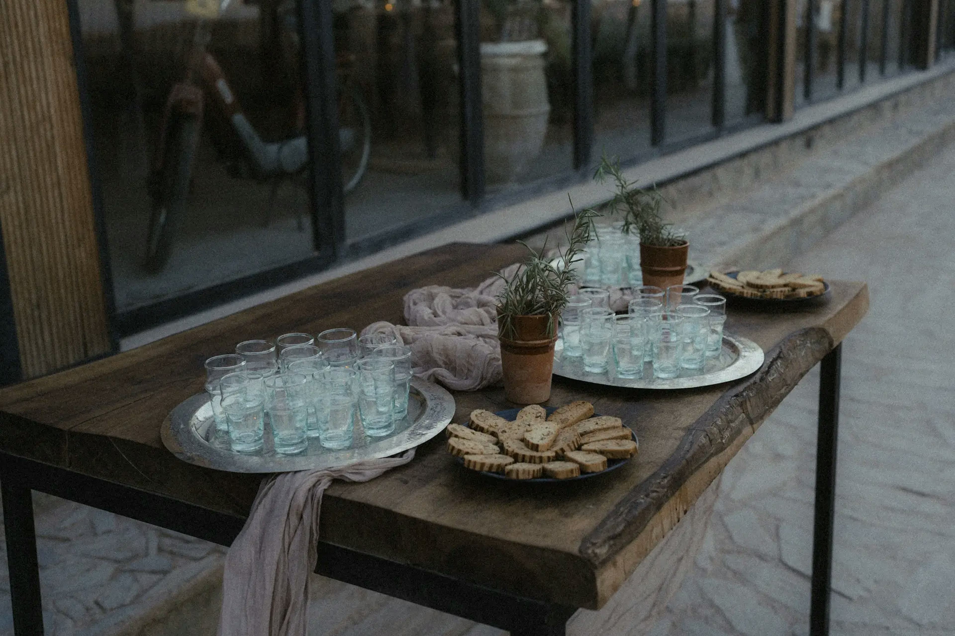 Tasting tray for the guests