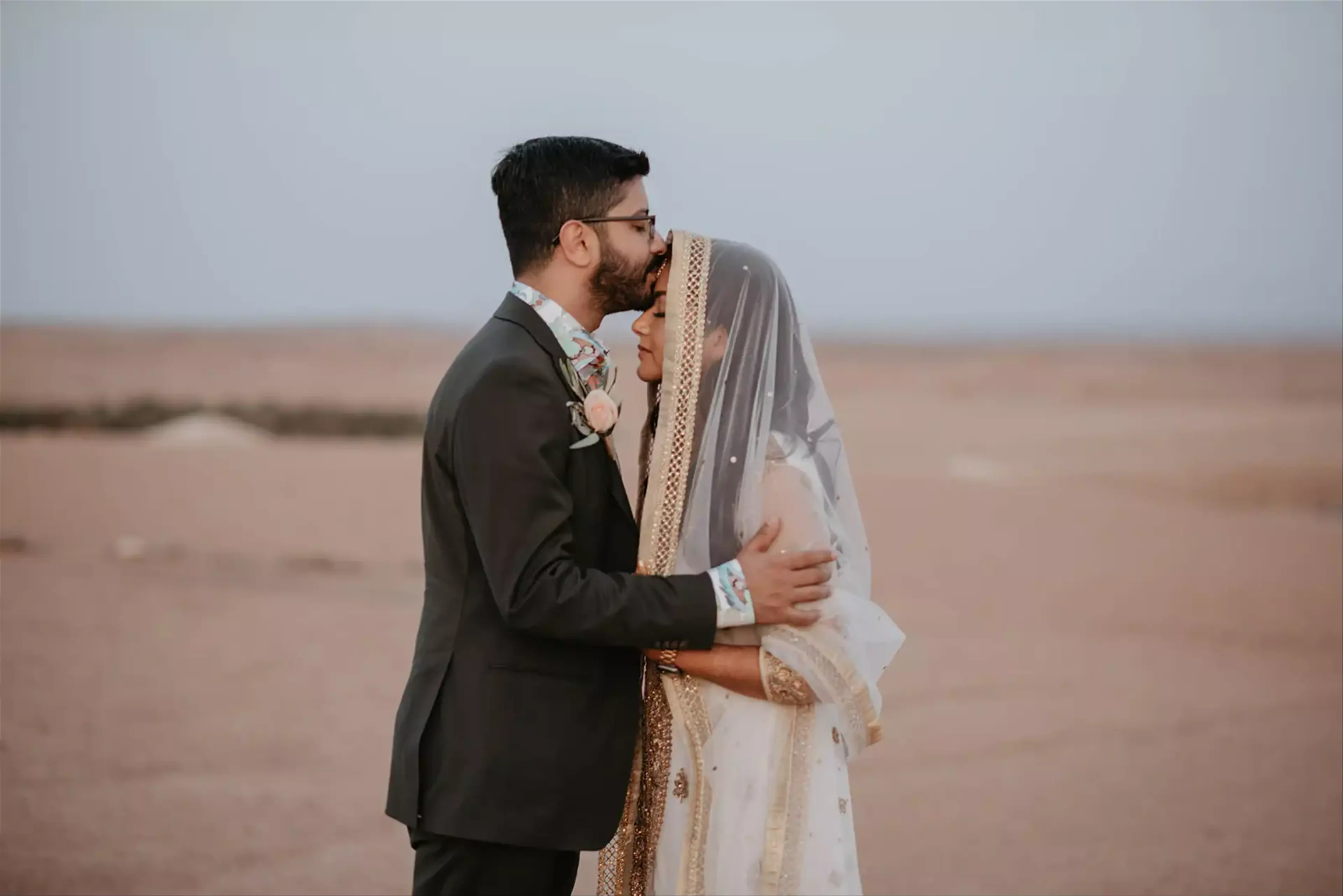 Couple in desert 