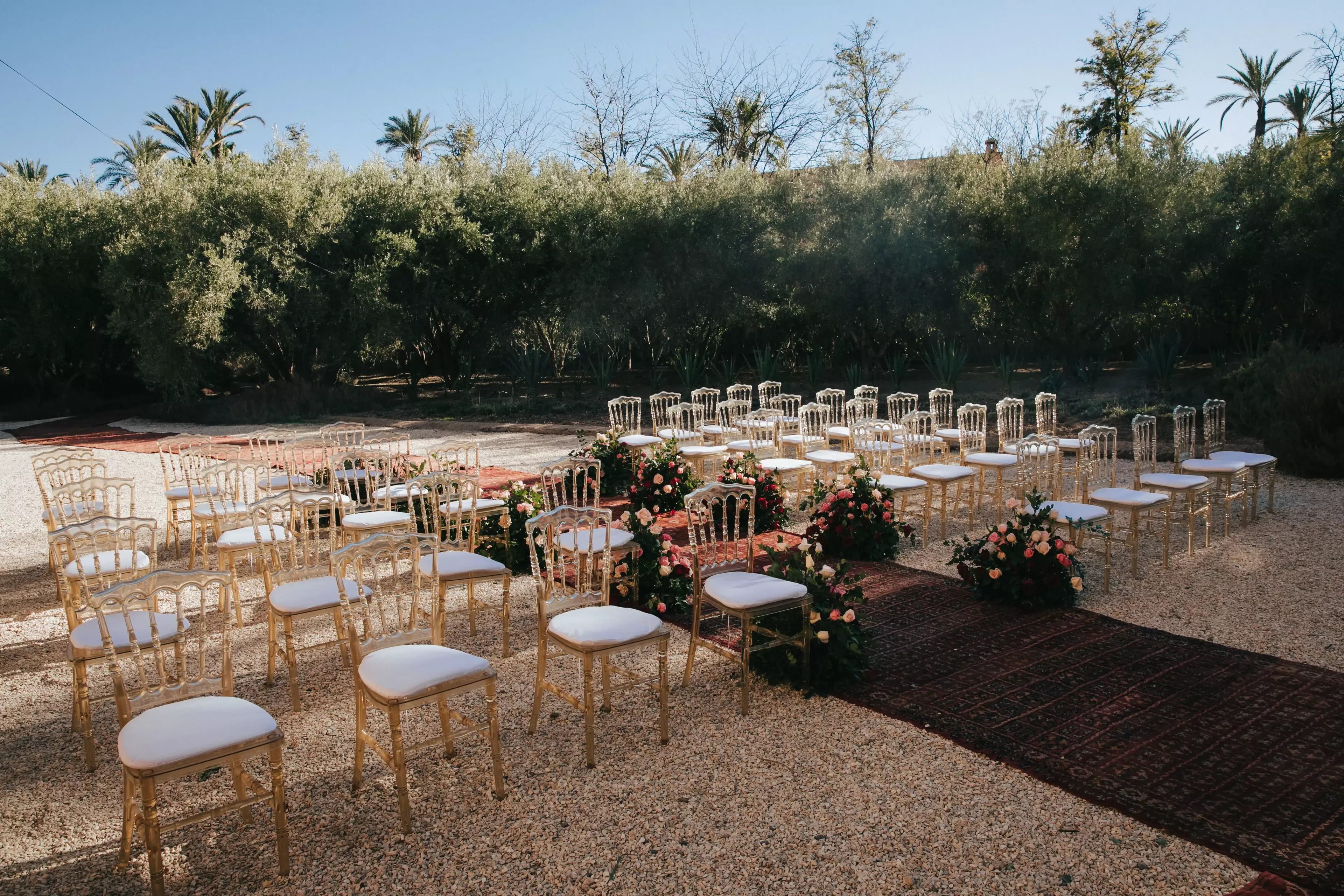 Outdoor wedding ceremony Morocco