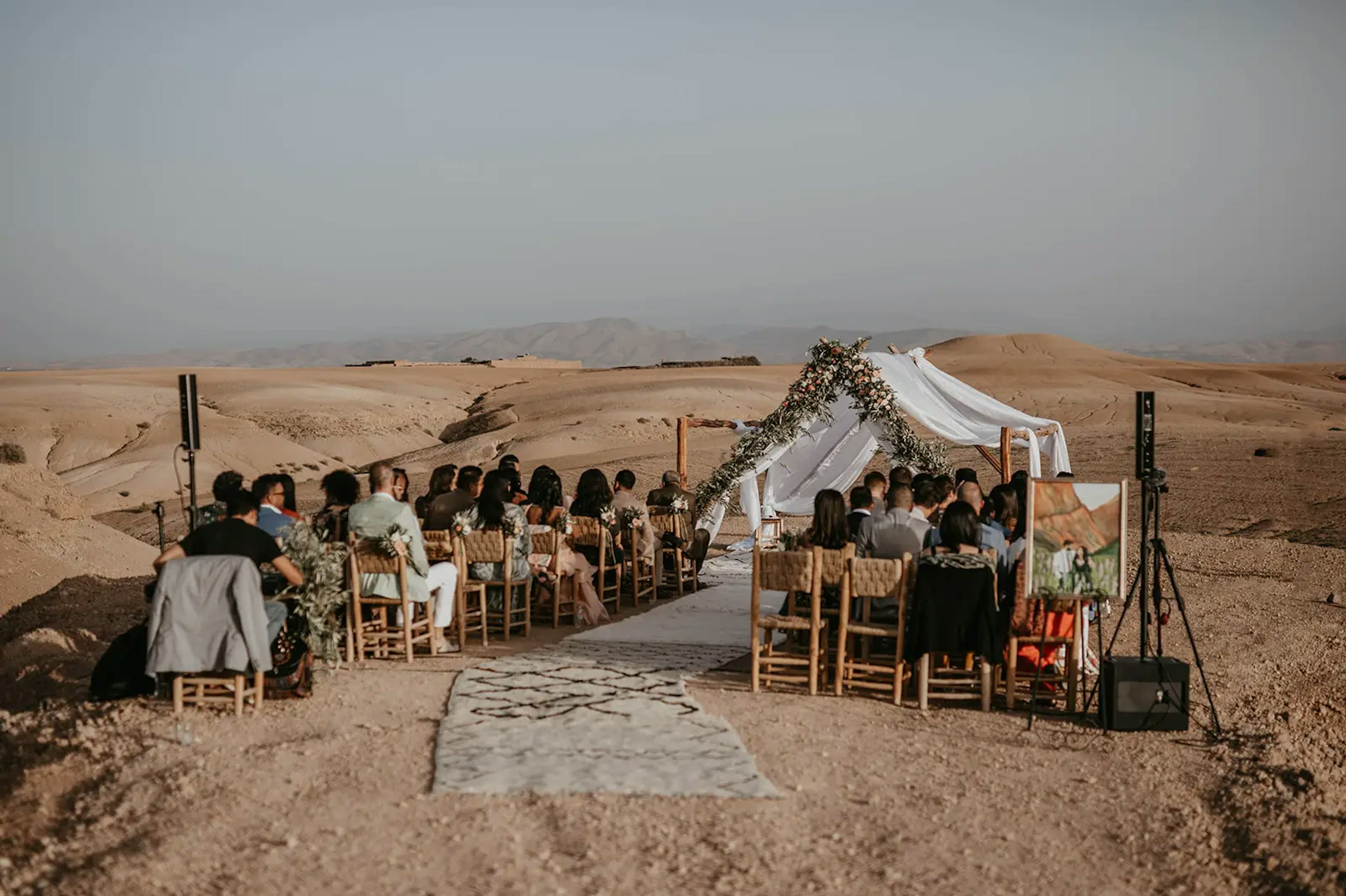 desert wedding ceremony in Marrakech