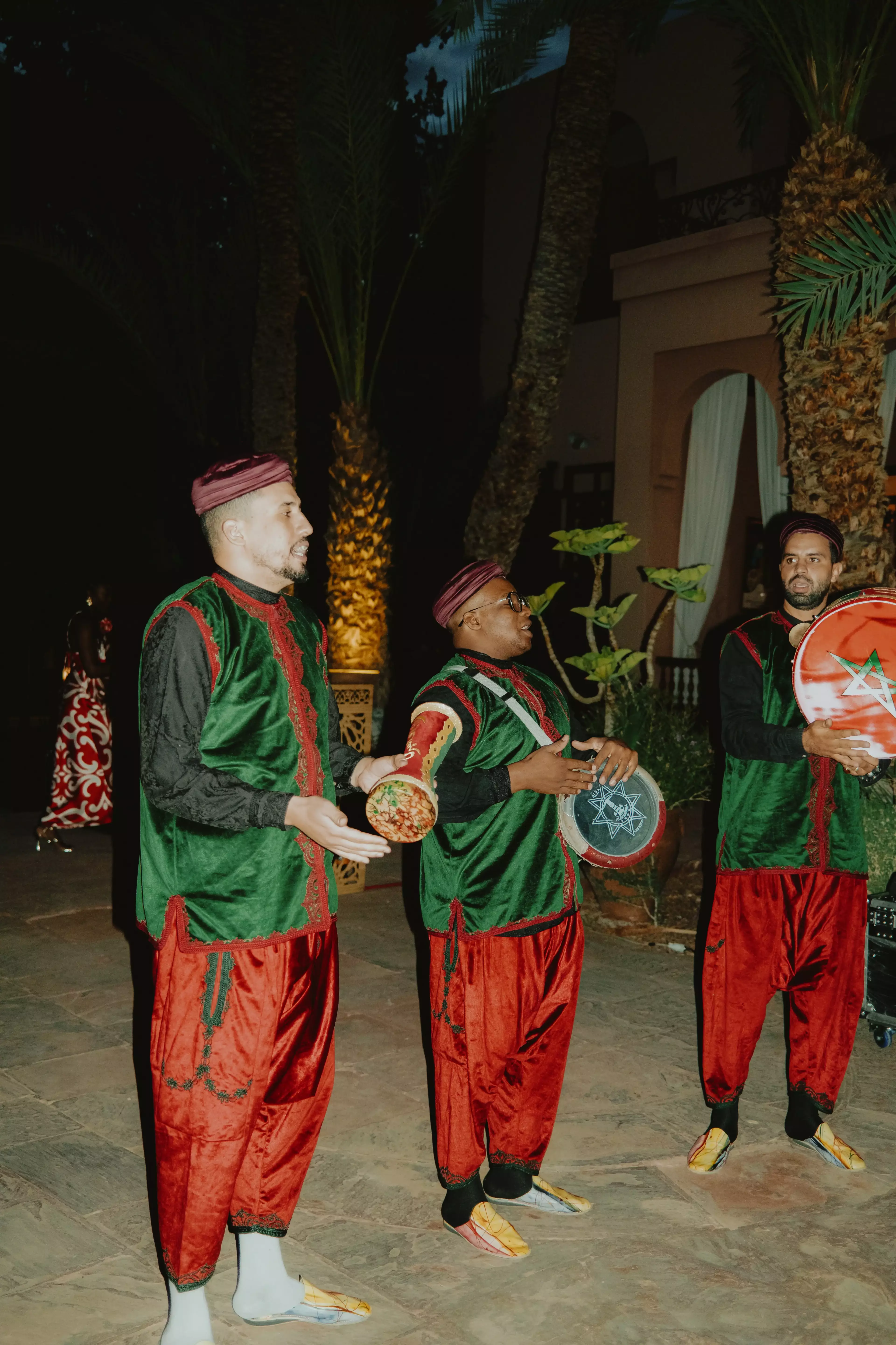 Group of musicians to greet guests at the place of recreation