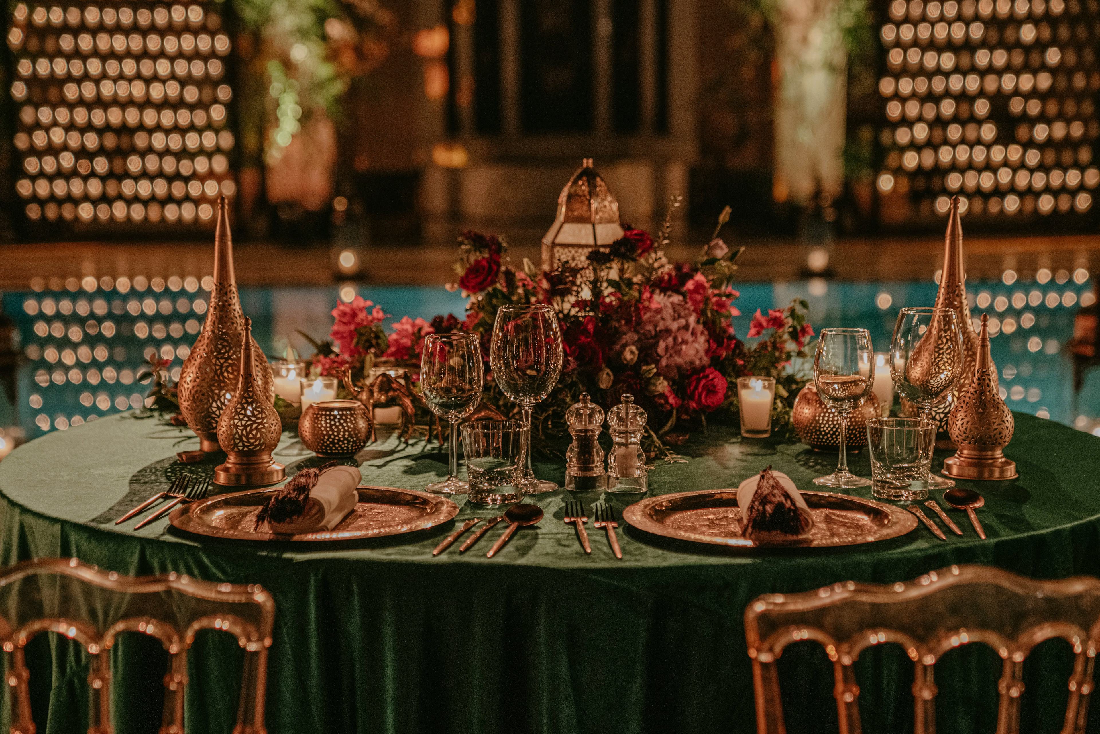 wedding table decor Marrakech