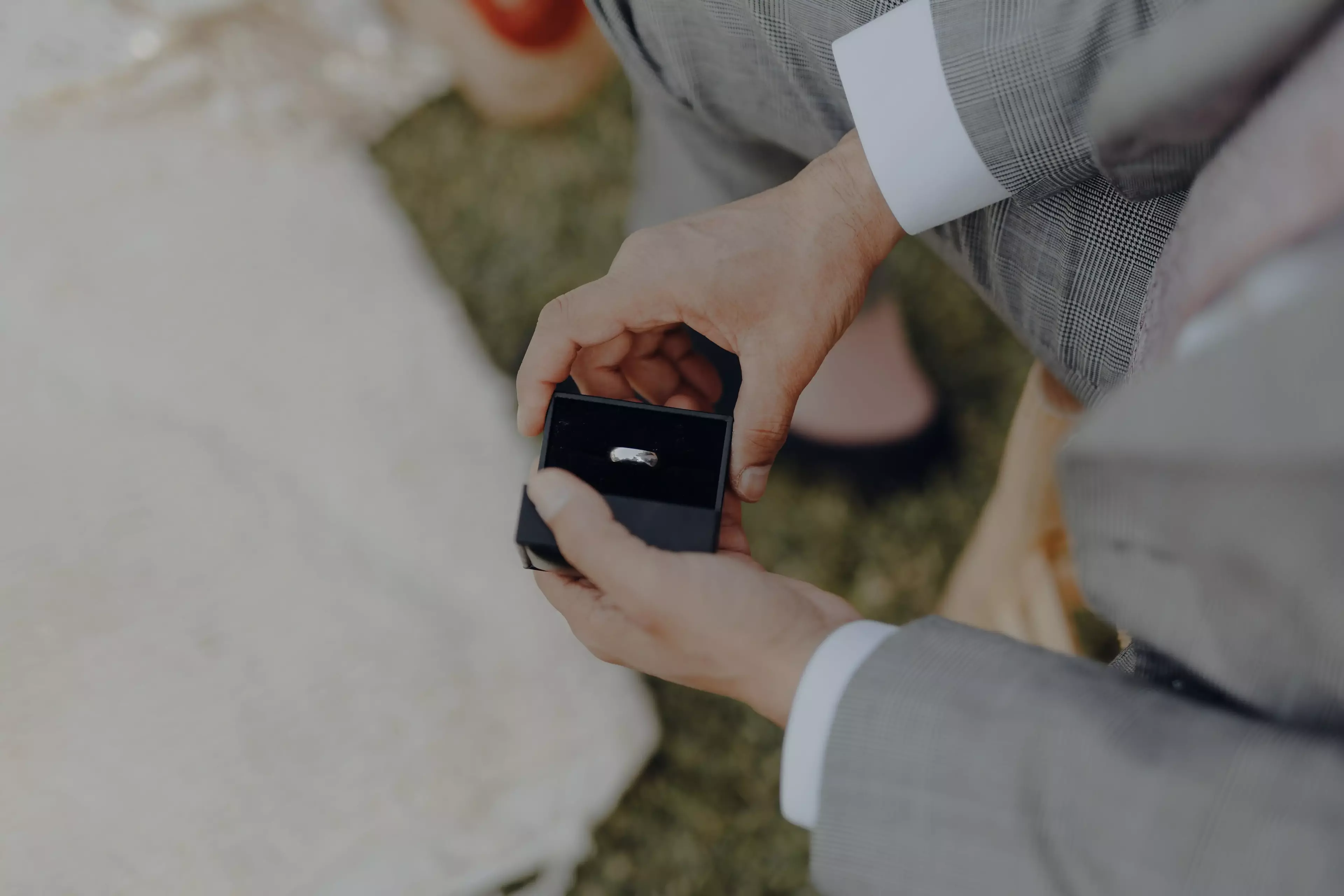 Wedding ring at ceremony