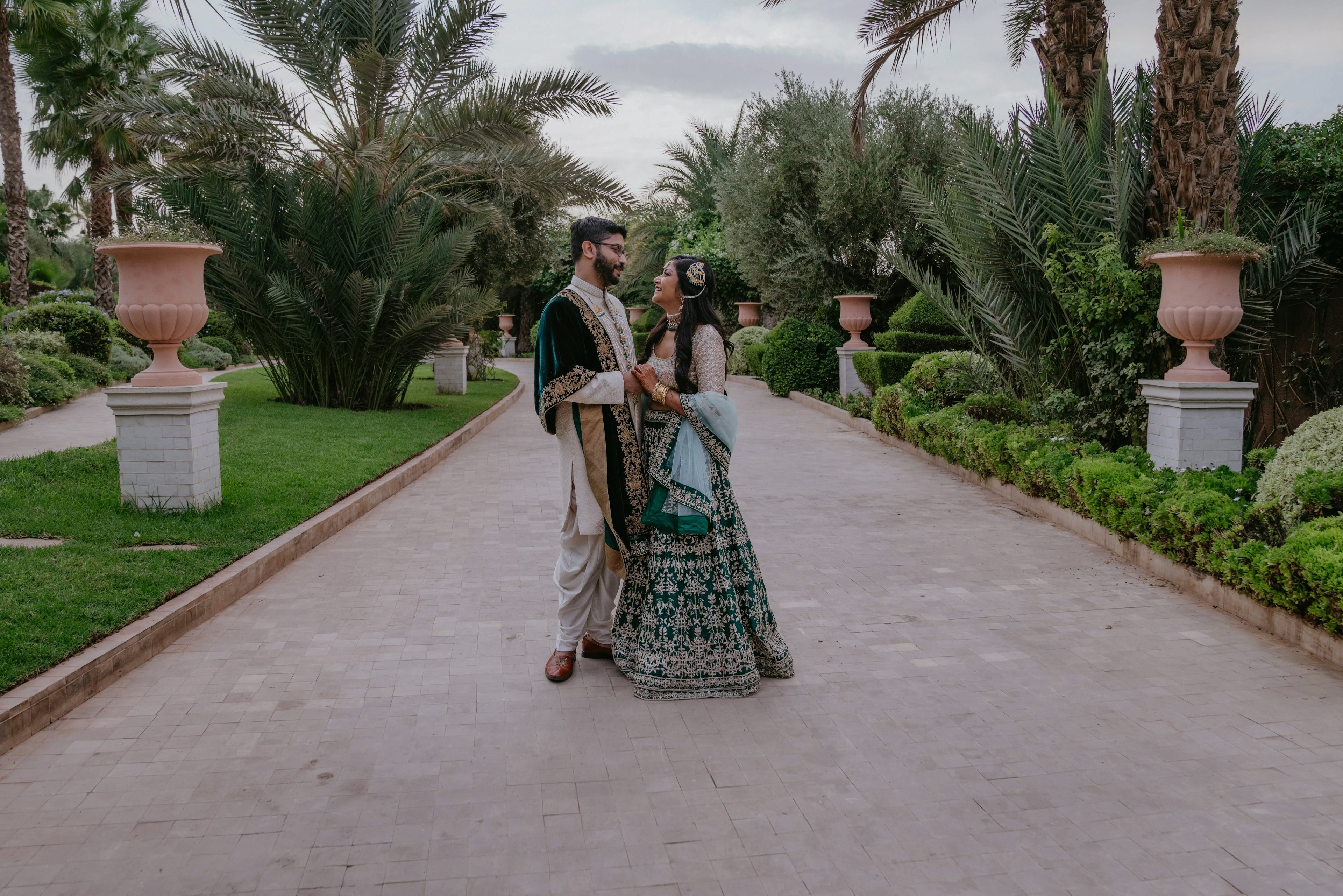 Couple at Marrakech wedding venue