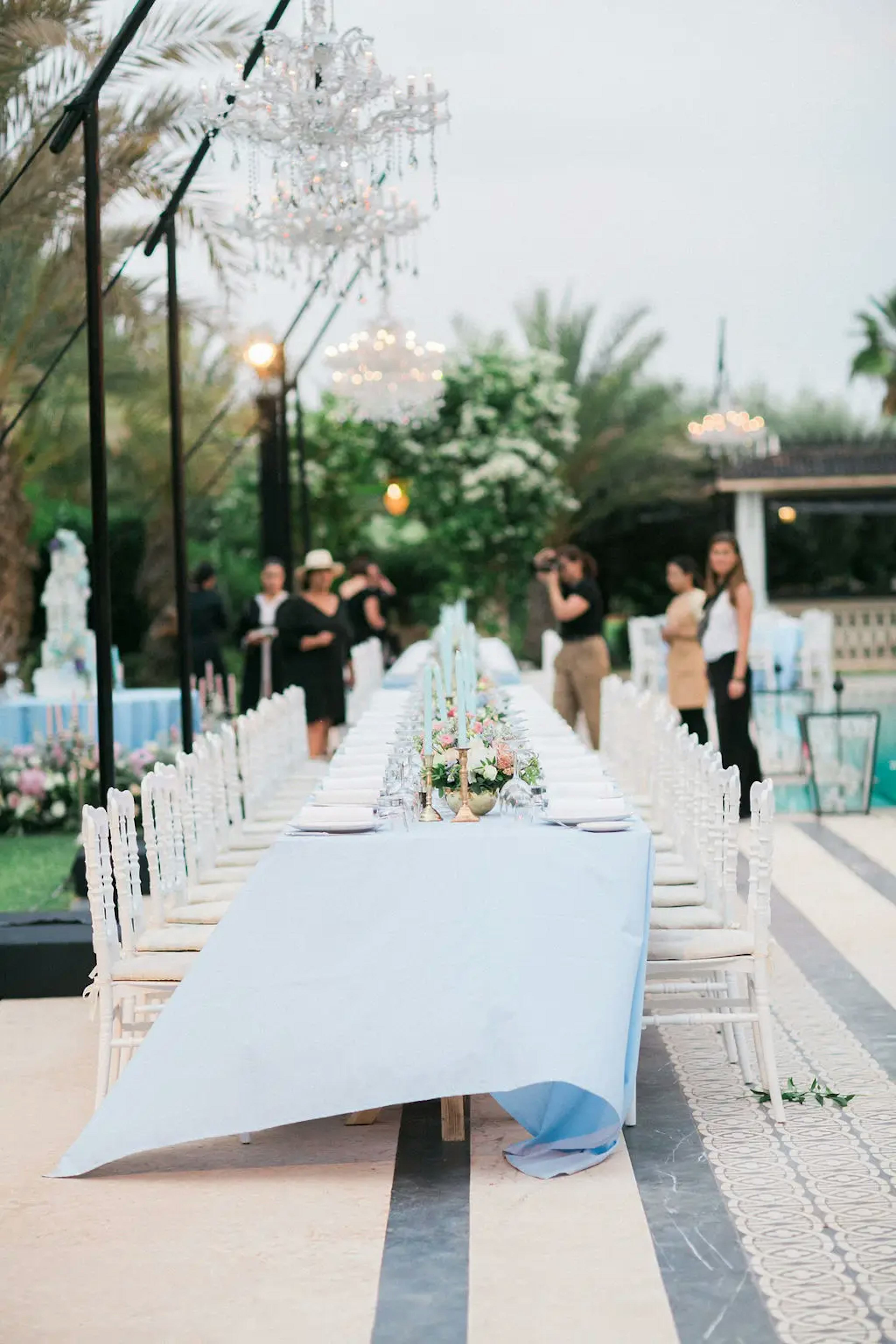 Outdoor wedding reception Marrakech