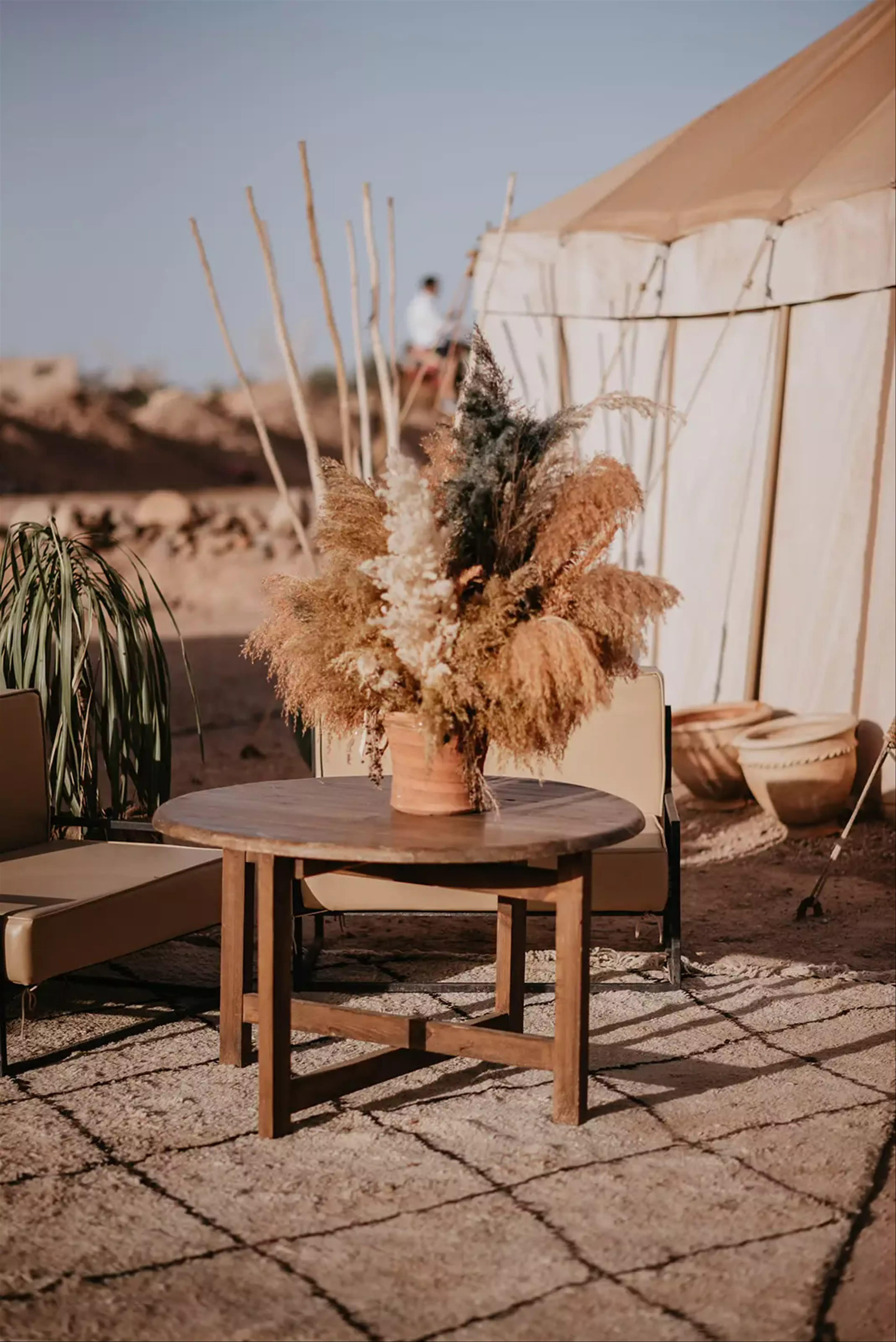 Dried flower arrangement