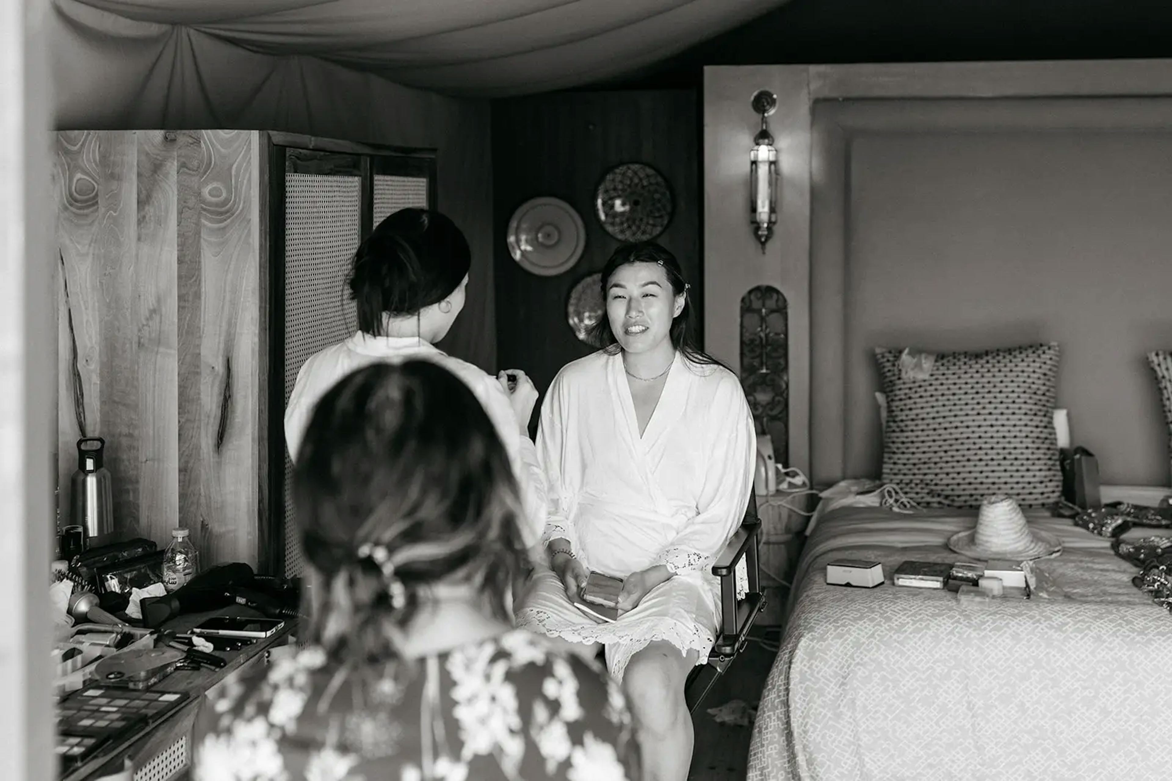 Bride getting ready for wedding in morocco