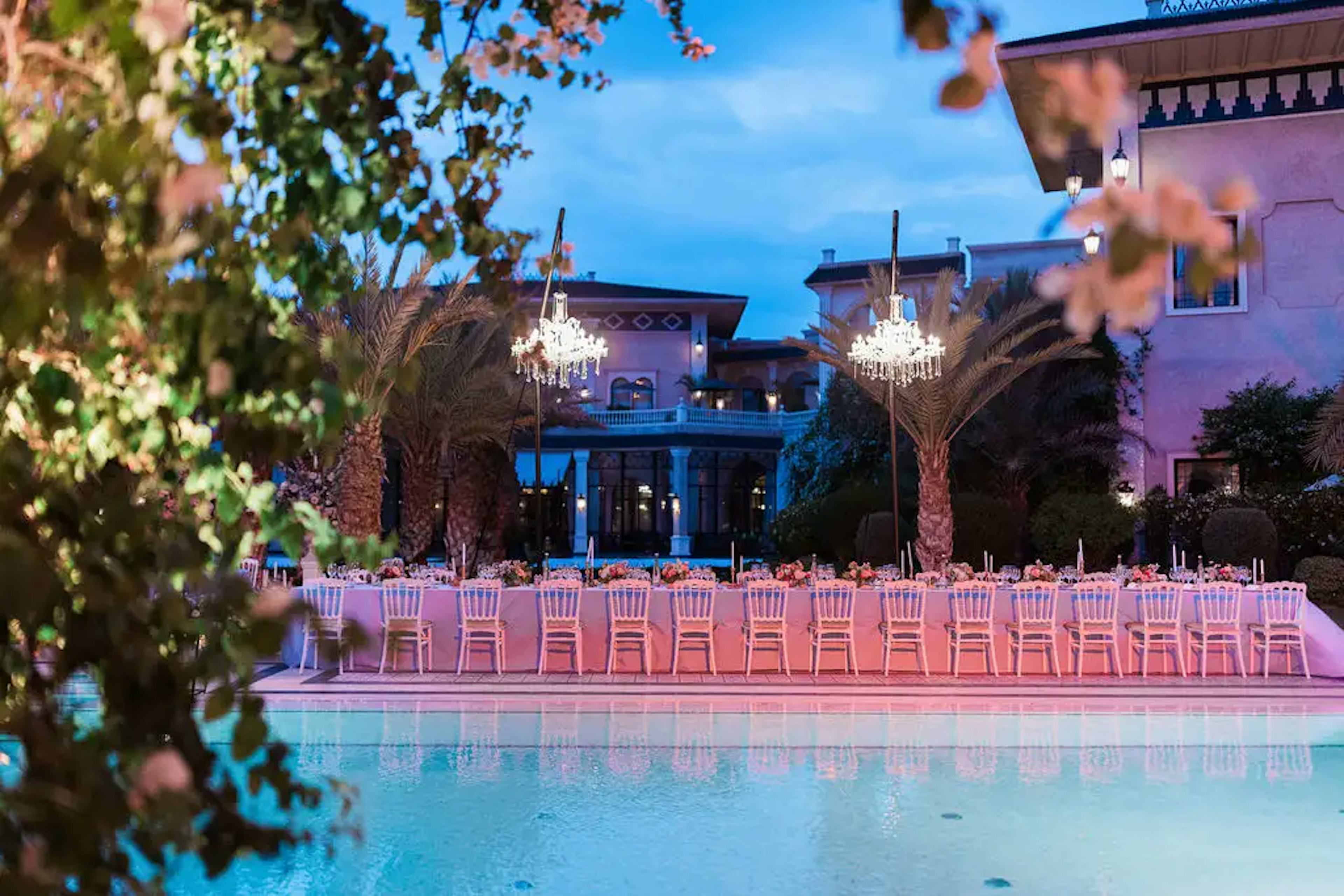 Outdoor wedding party Marrakech