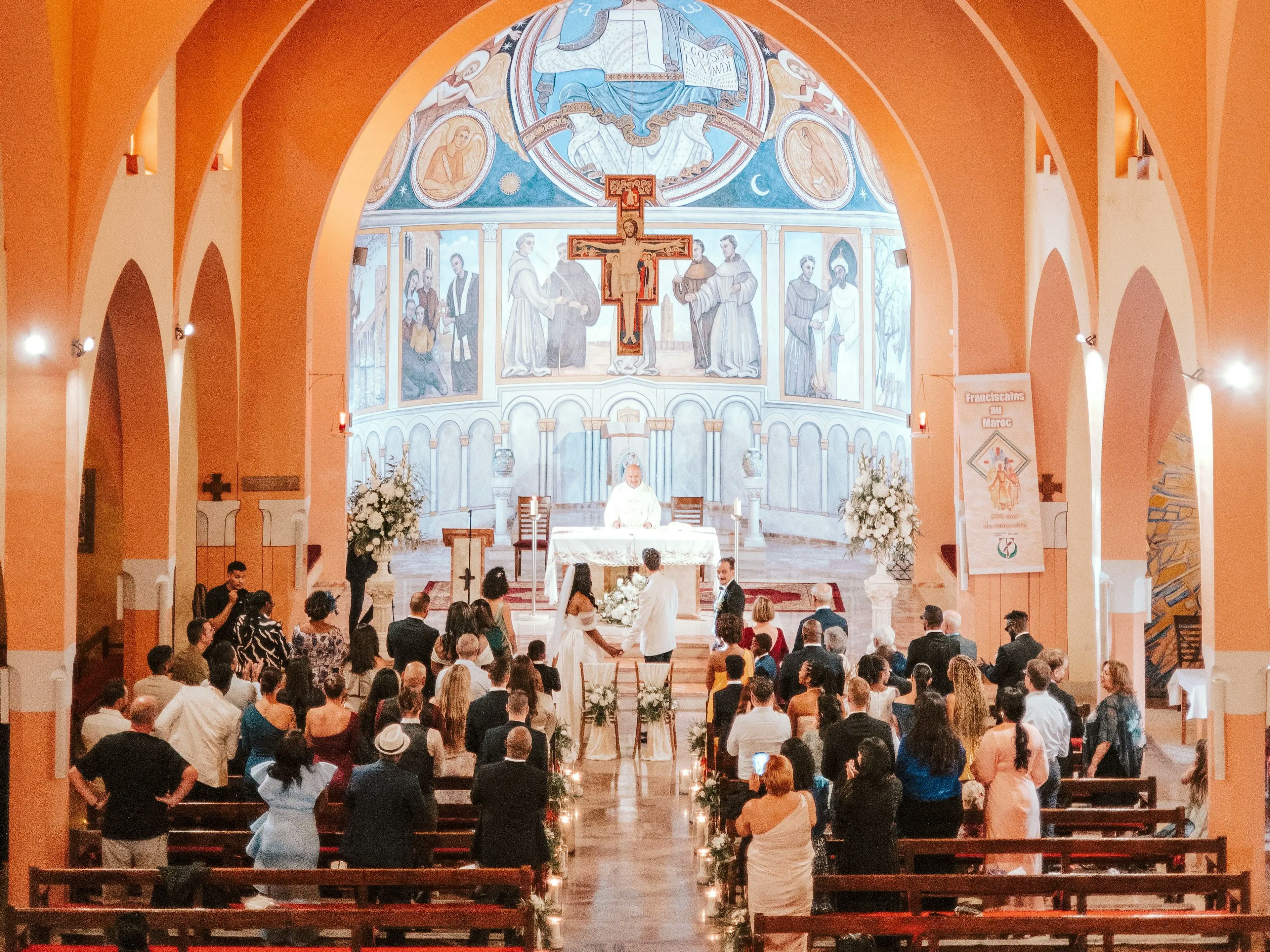 Timeless church wedding in Marrakech