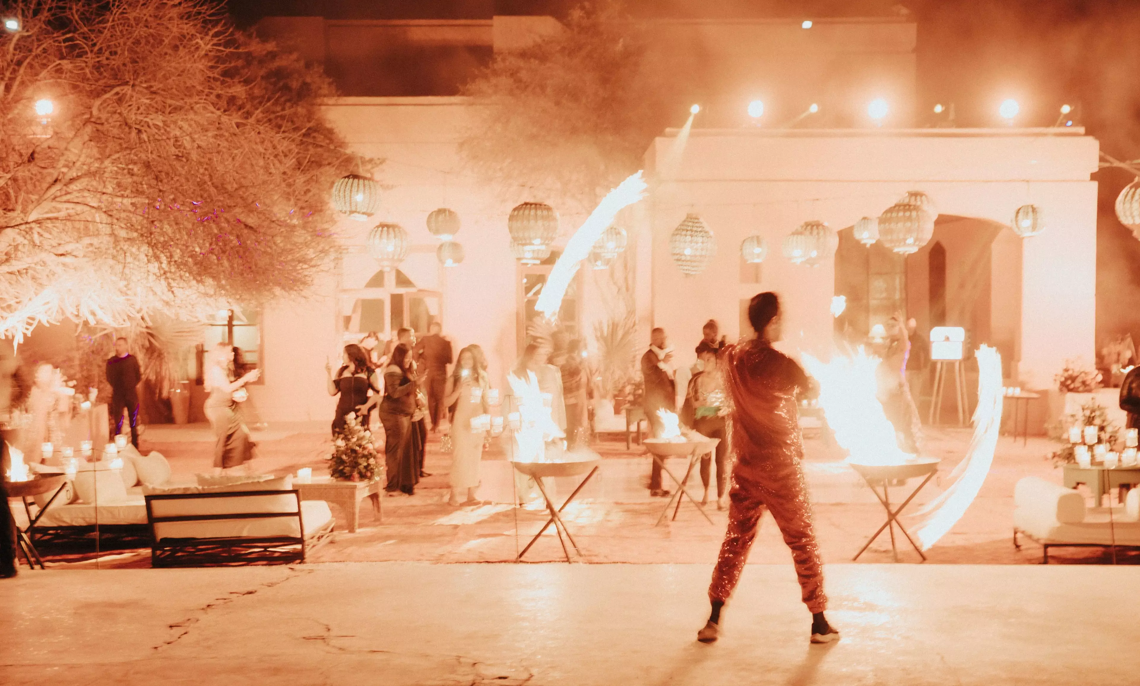 fire performers marrakech wedding