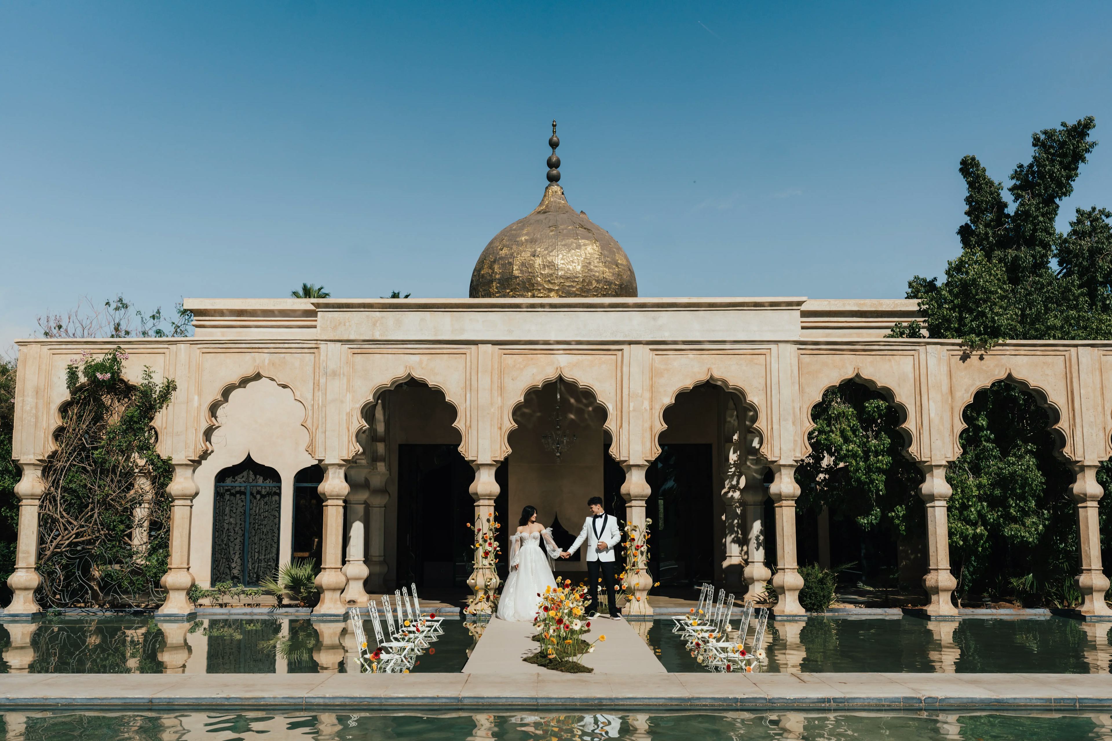 Luxury wedding florals for Marrakech wedding