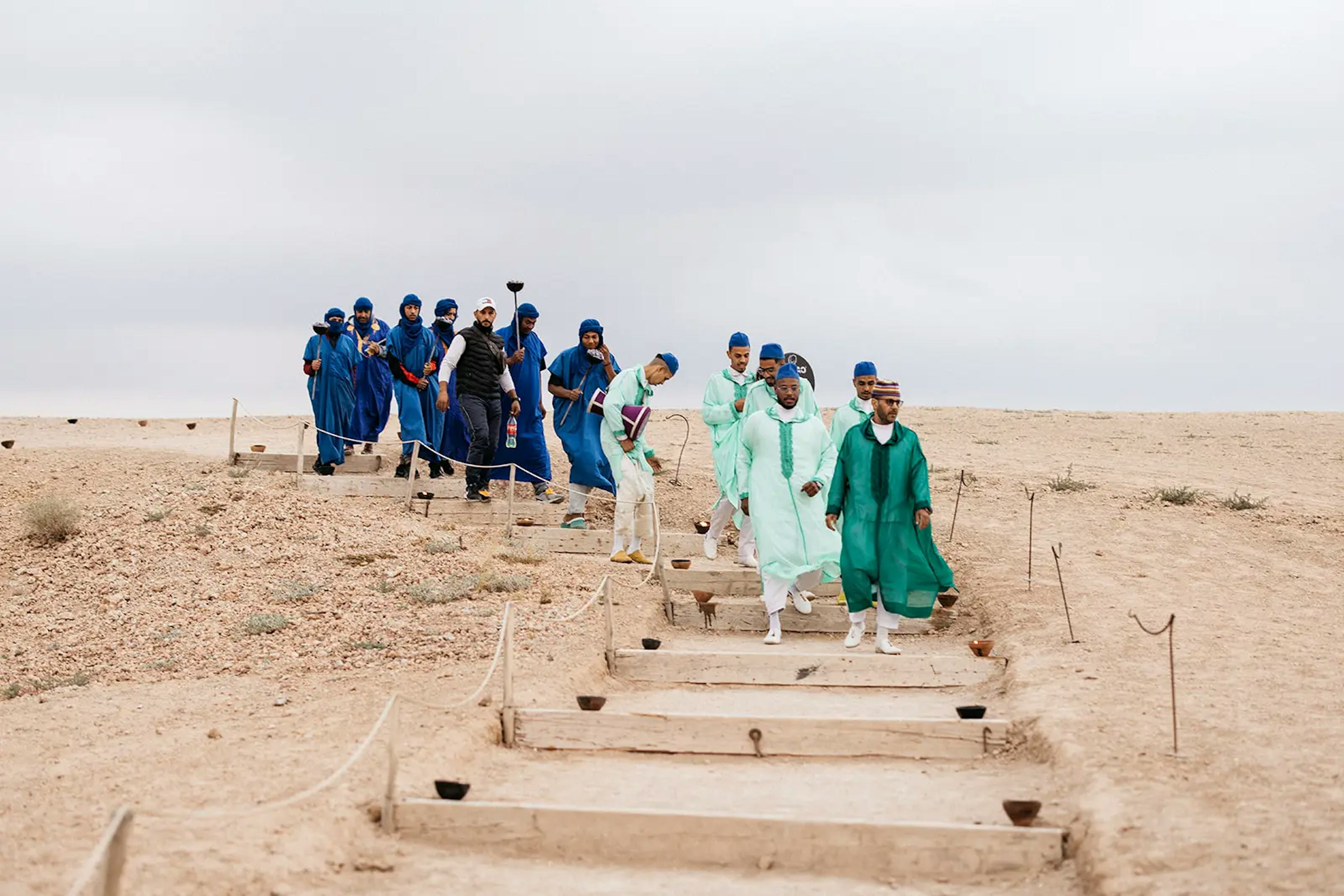 Arrival of the group of musicians