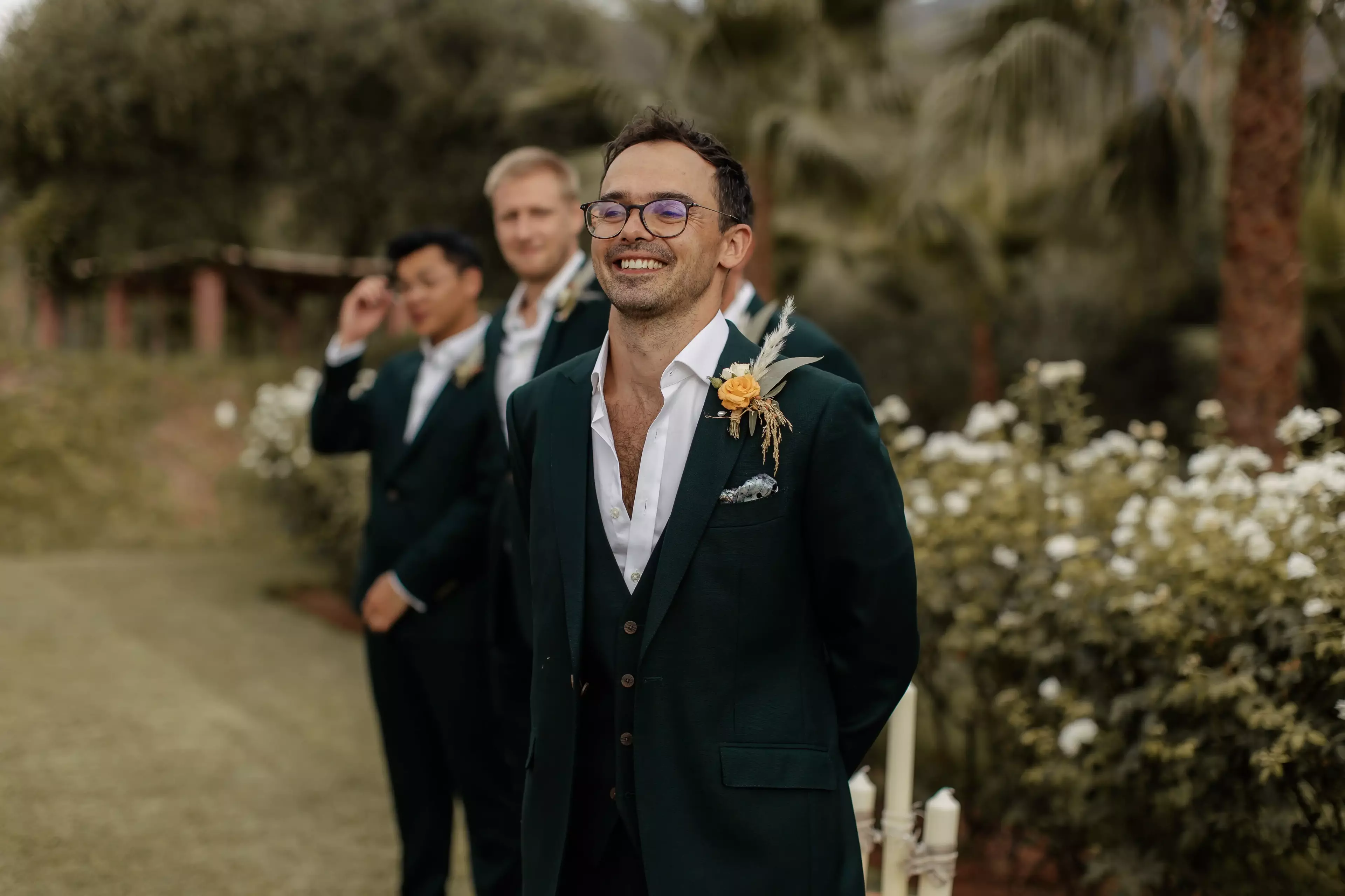 Groom at Marrakech wedding