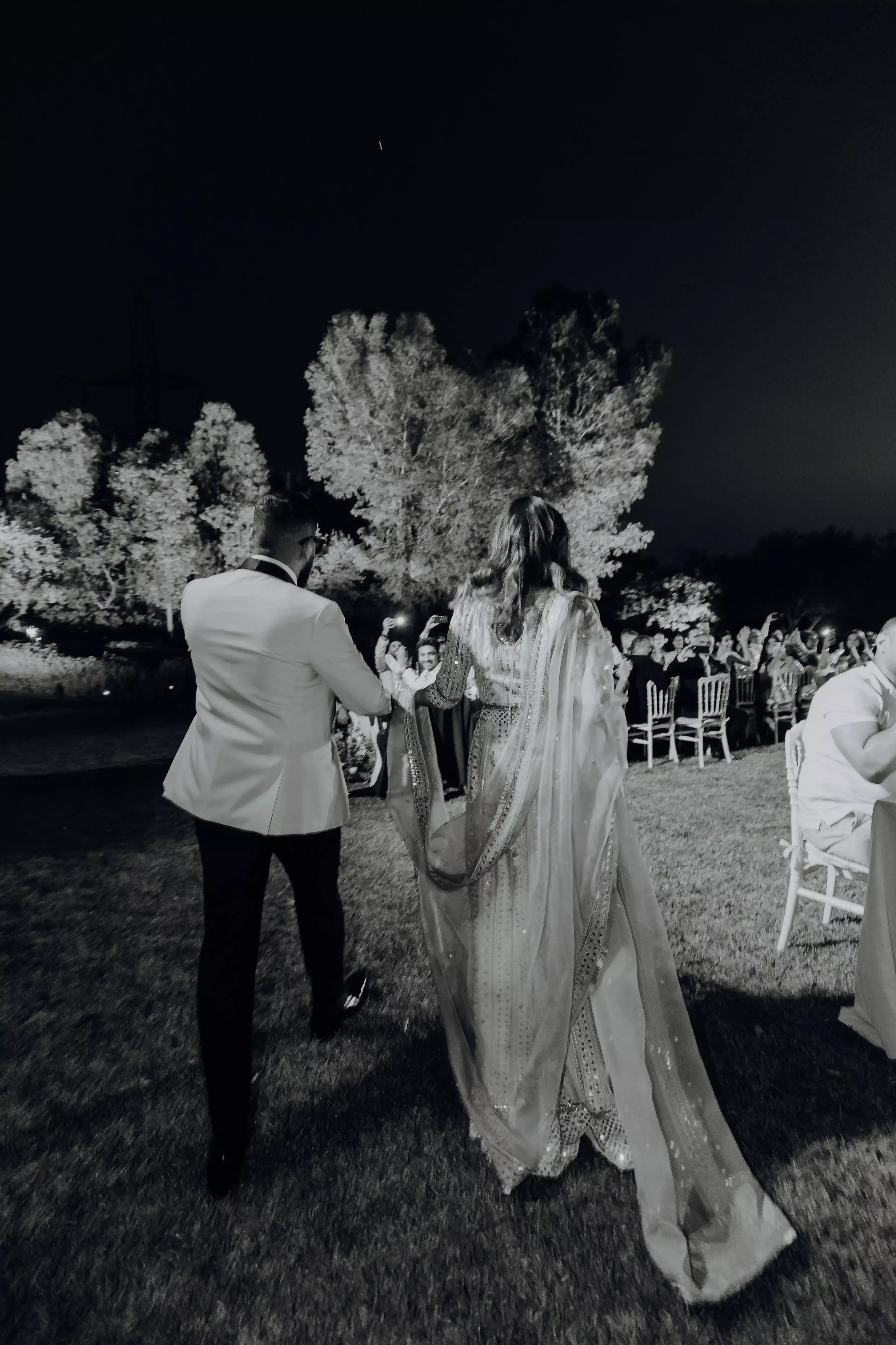 Couple at evening reception