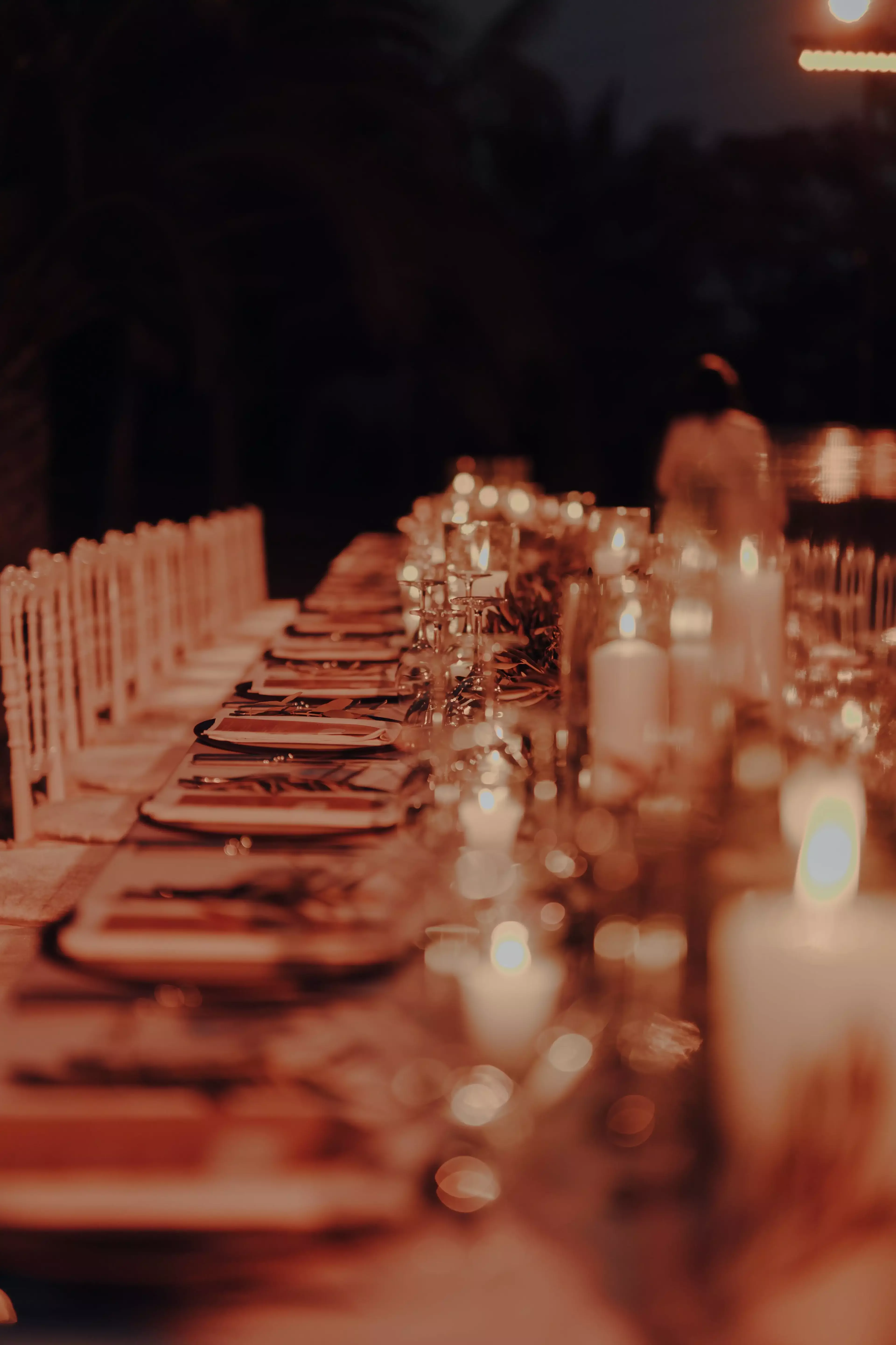 Evening reception table