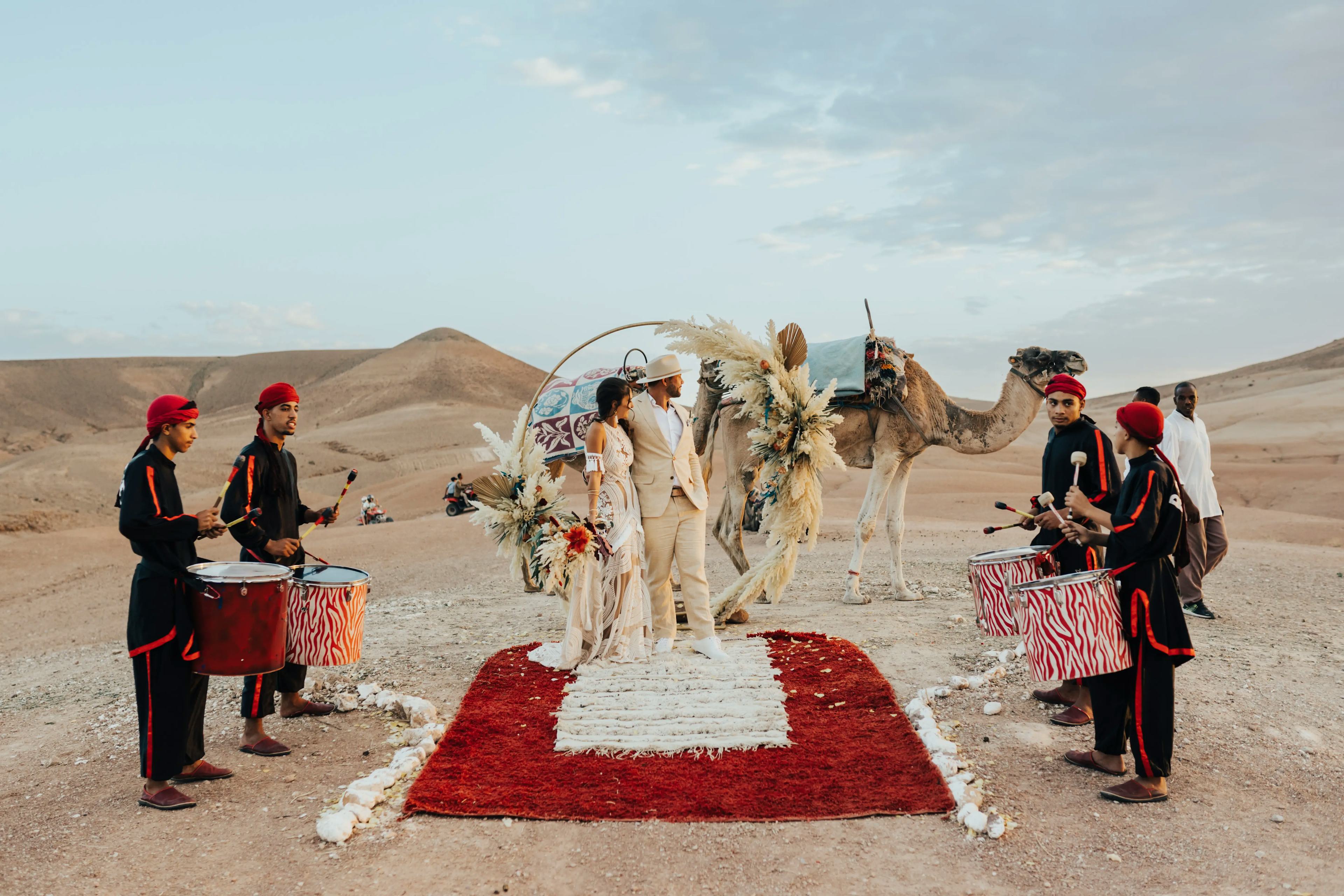 Ceremony entertainment for Marrakech desert wedding