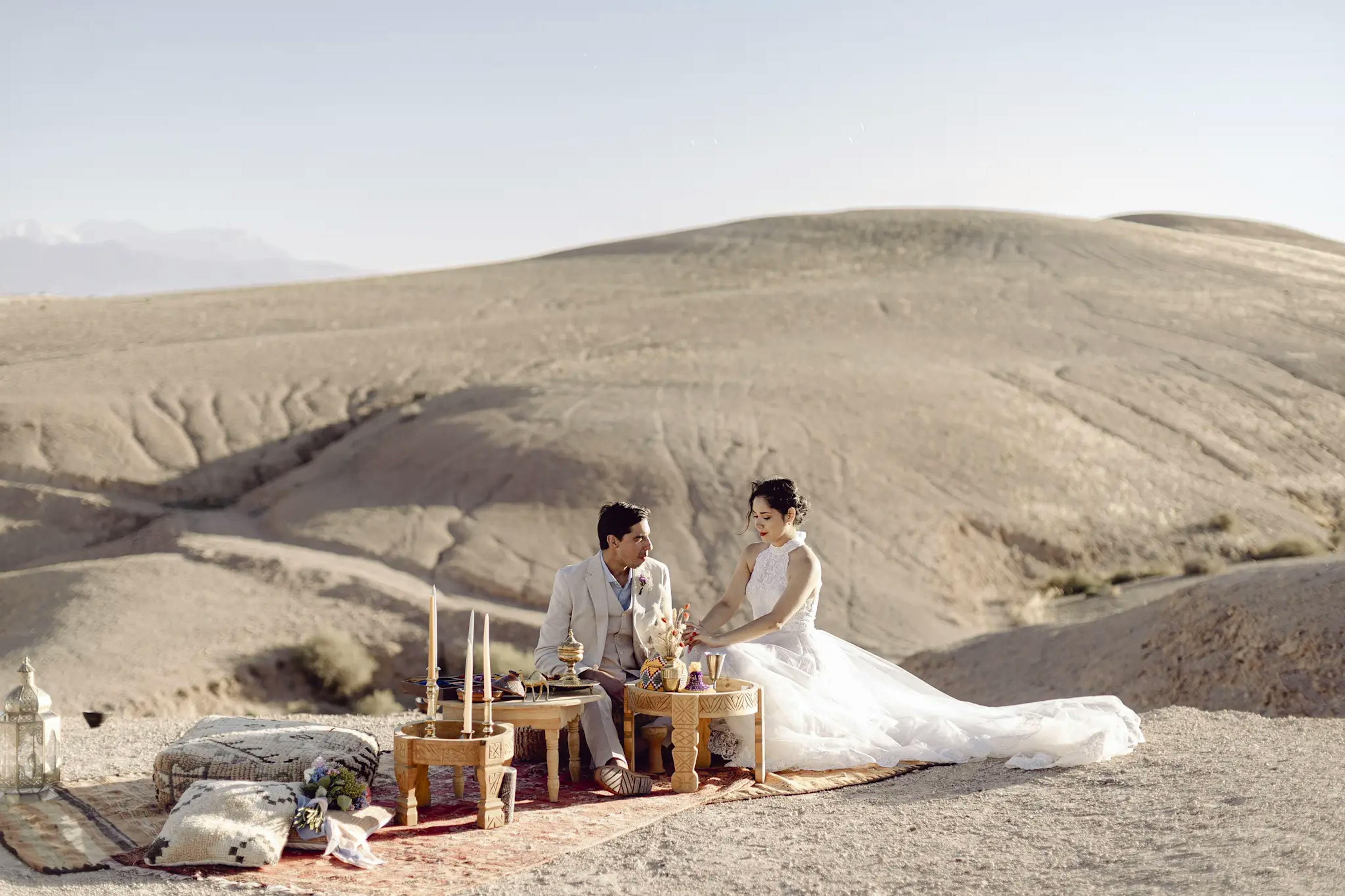 Intimate desert elopement