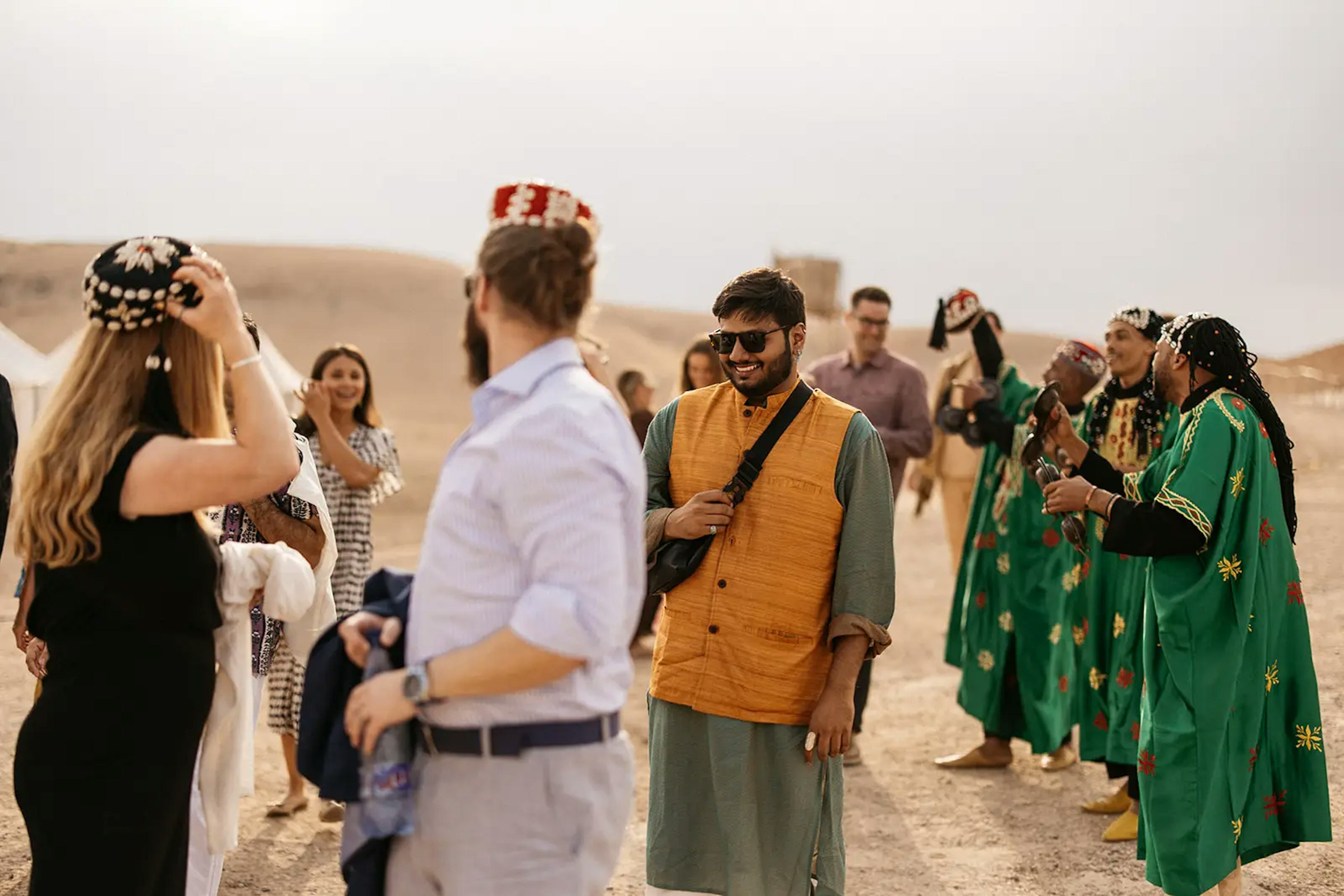 Arrival of guests with the traditional group of musicians