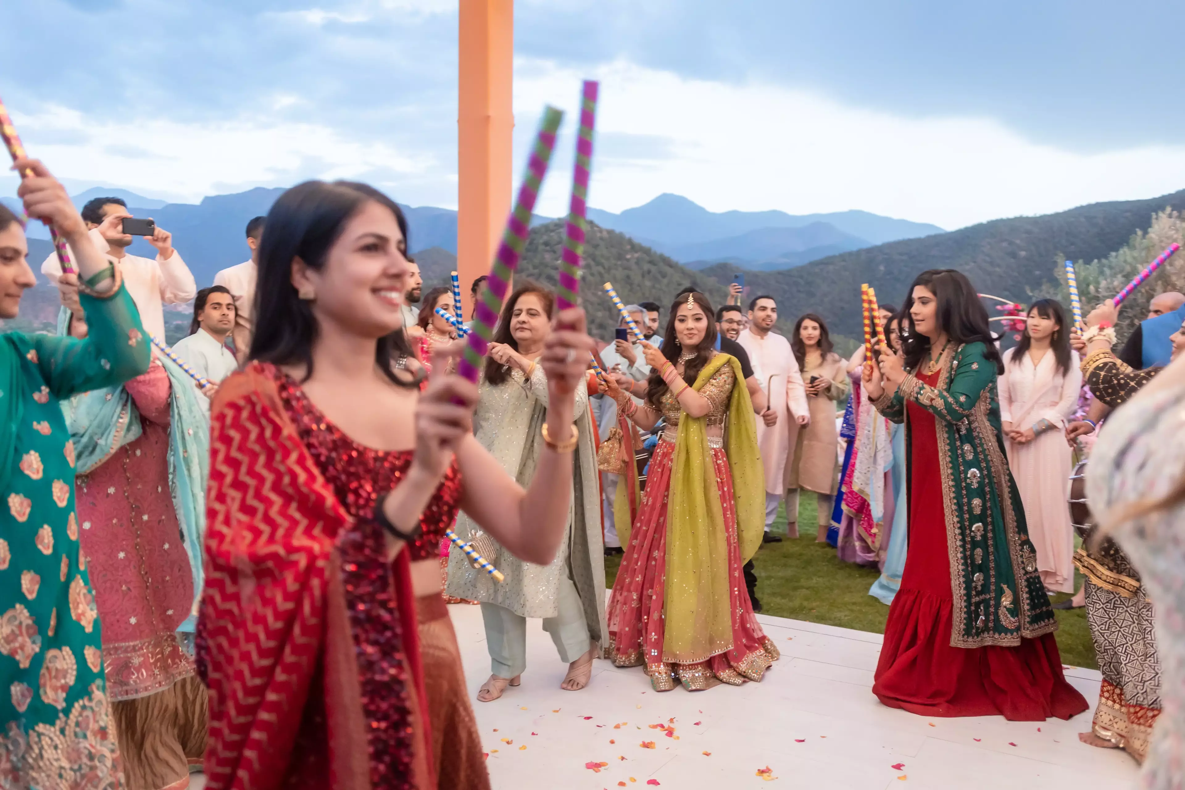 Bride dancing in venue