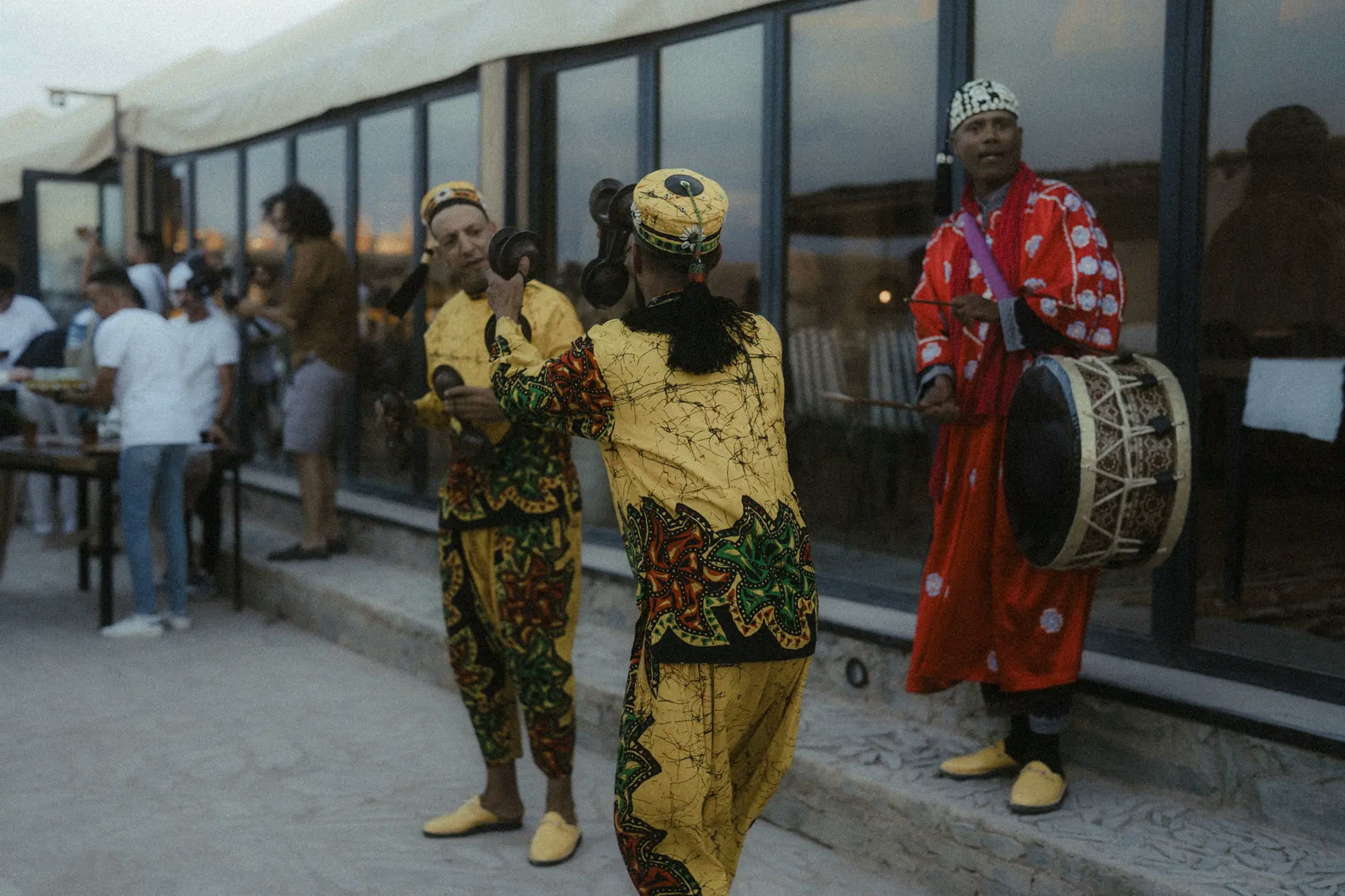 Group of taditionnel musician for the reception of guests