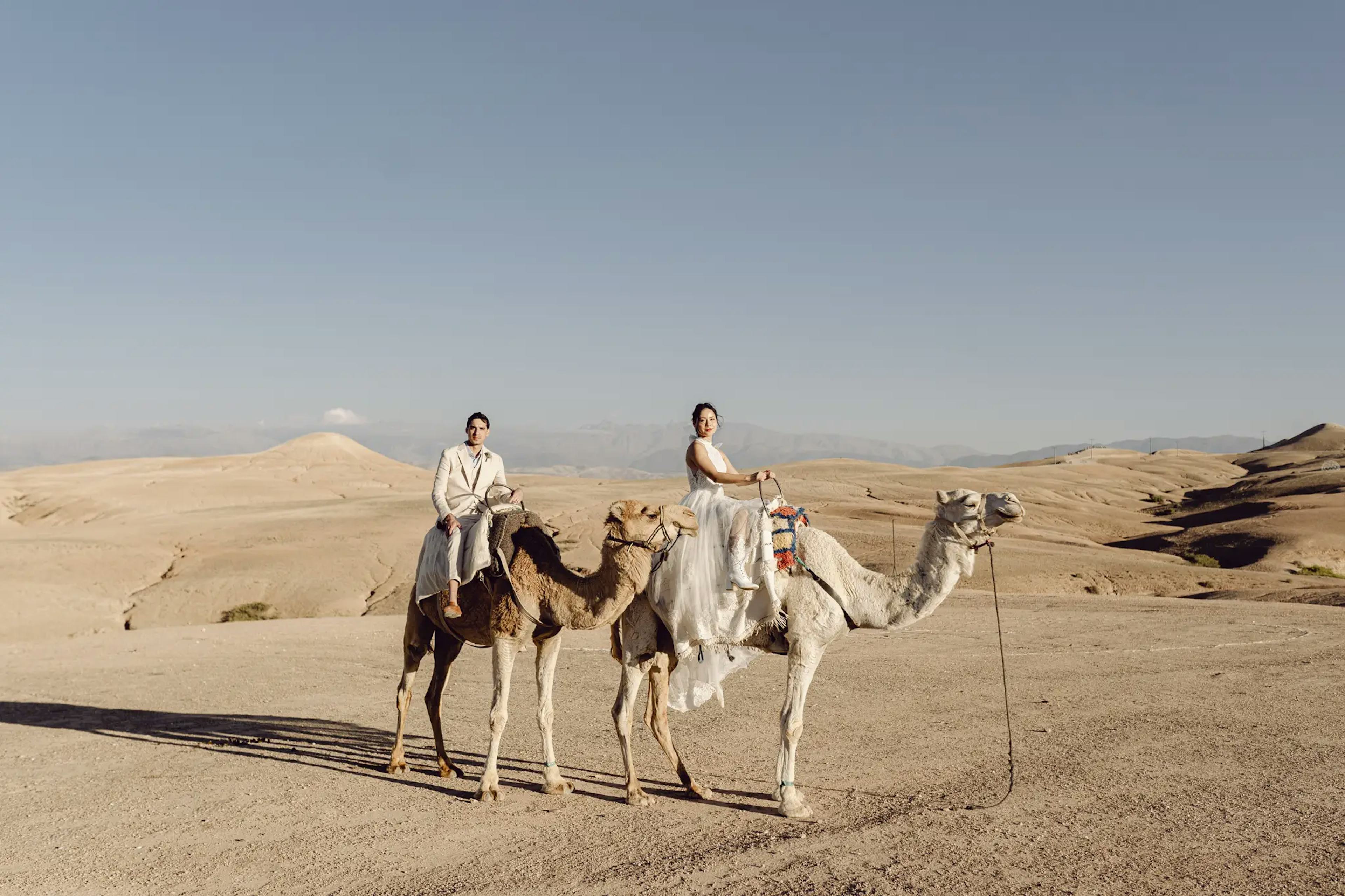 Romantic desert elopement wedding