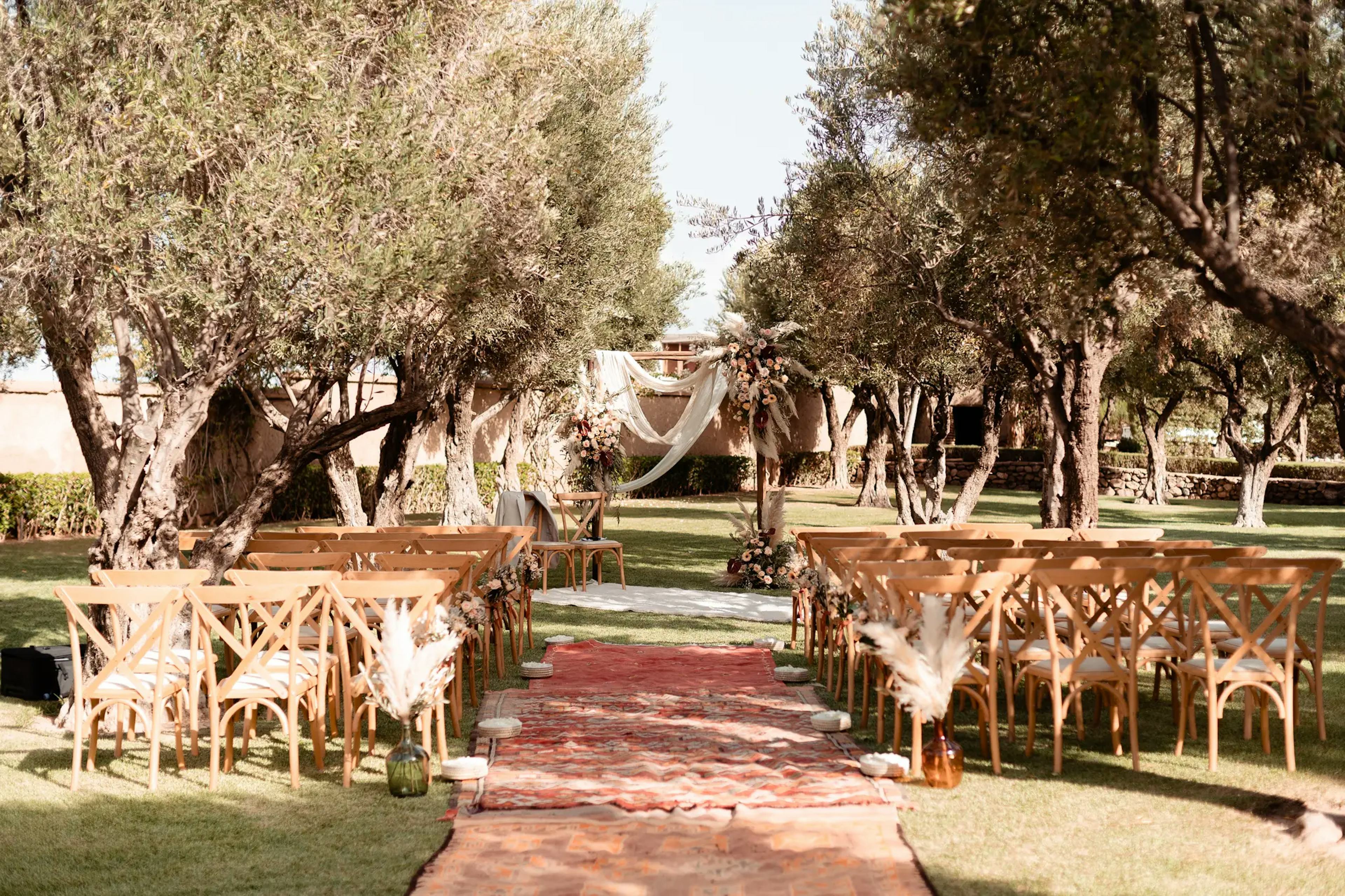 Outdoor wedding ceremony