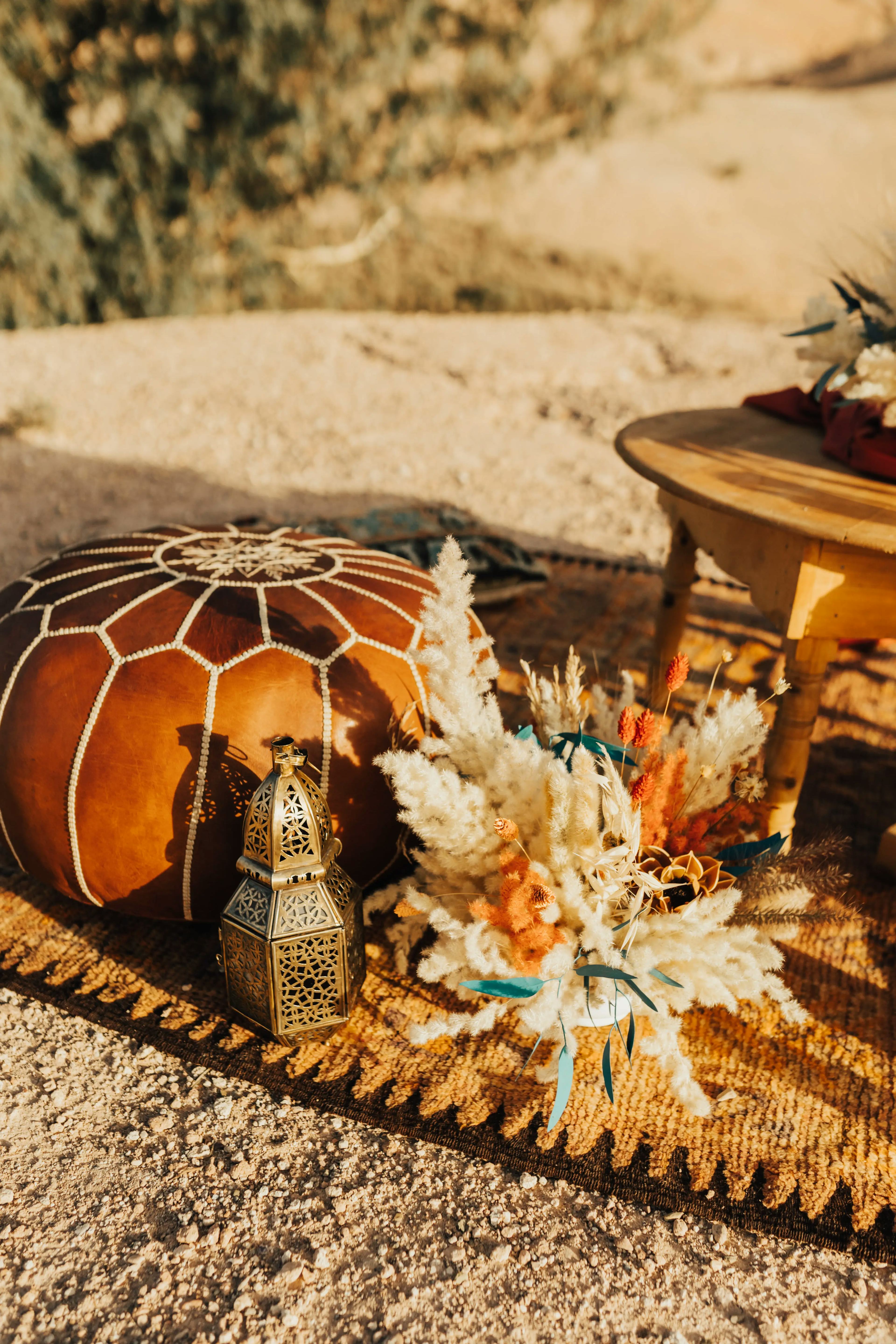 Agafay desert wedding decor