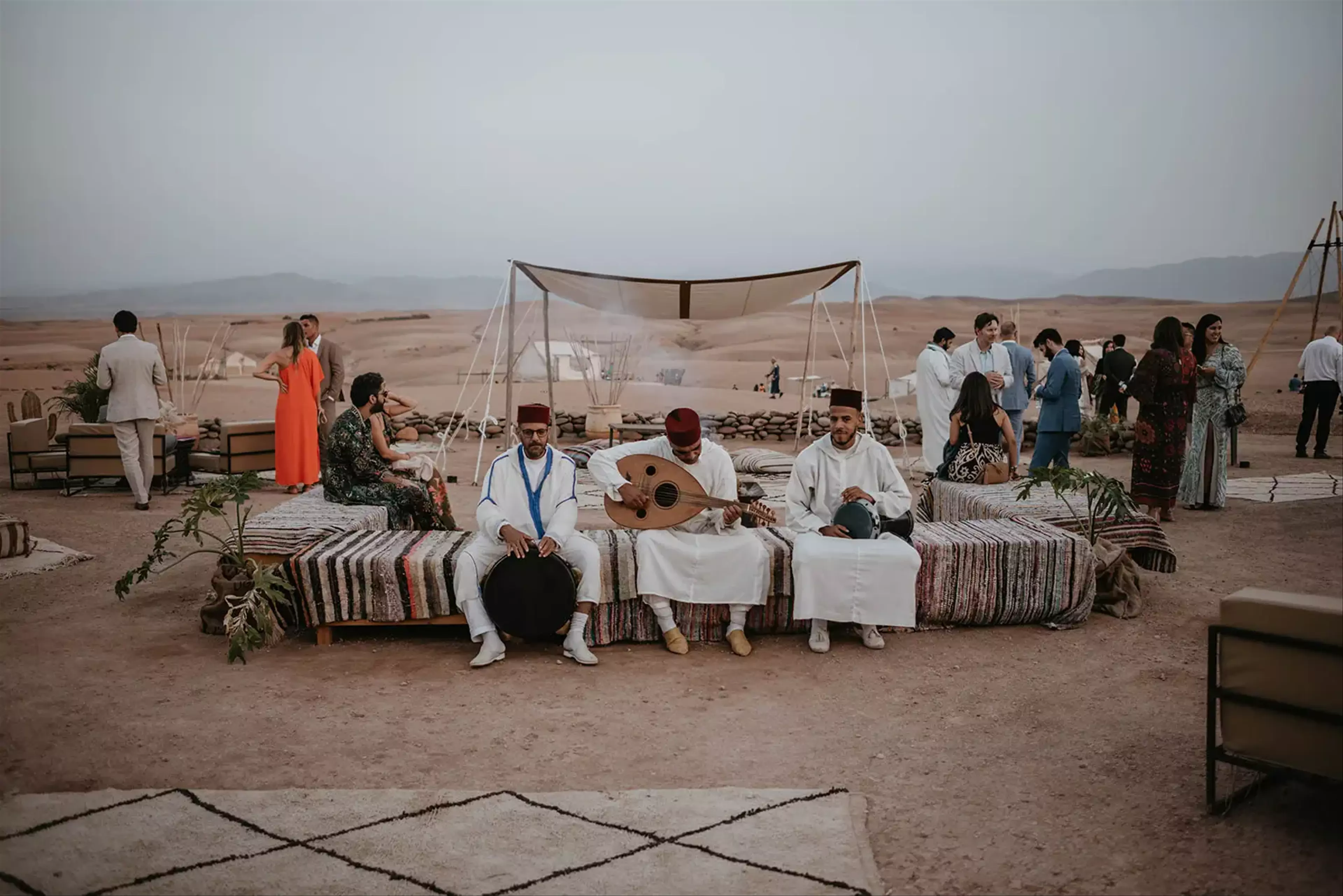 Musicians at desert venue