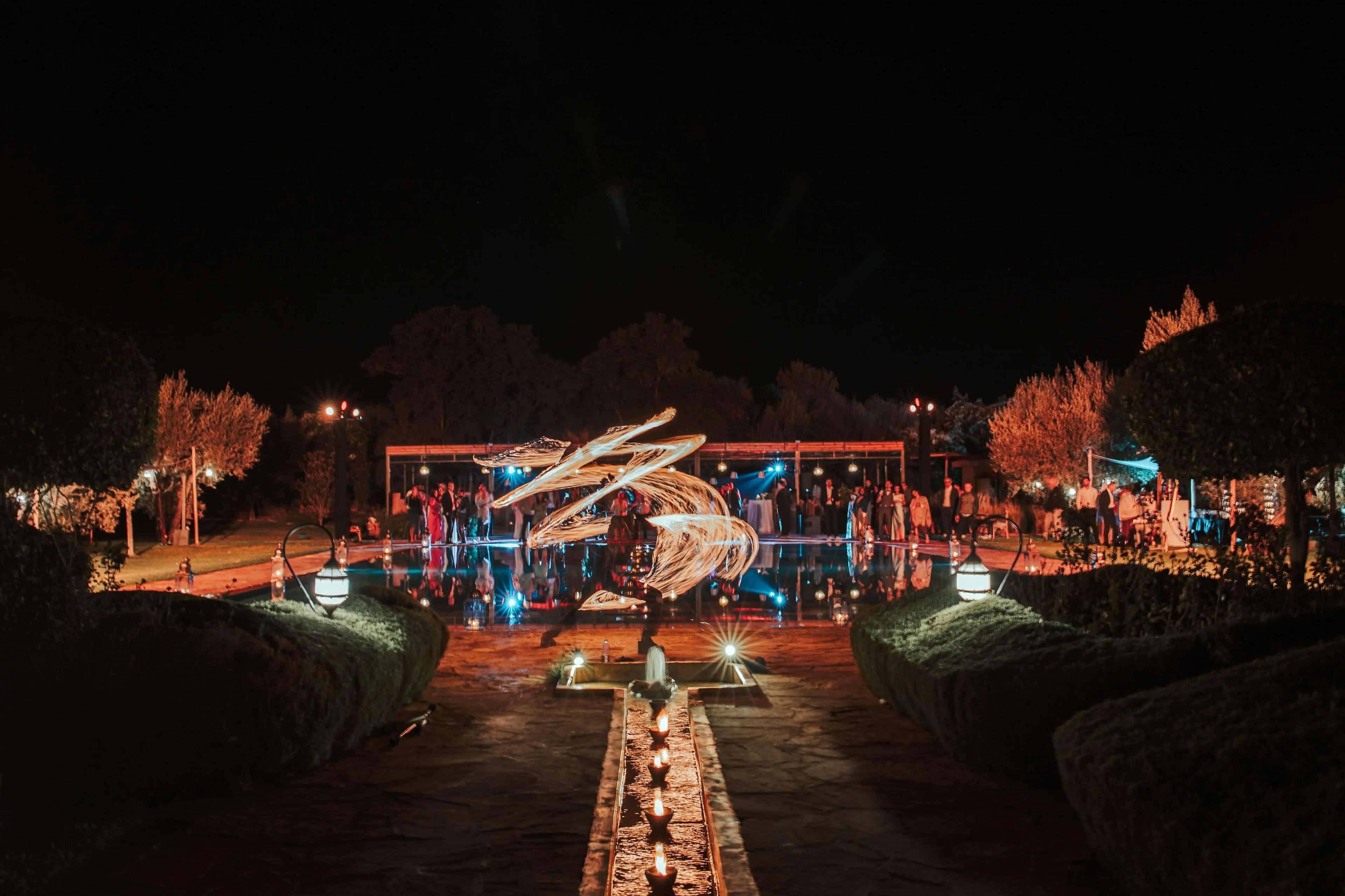 Fire entertainers in Morocco wedding