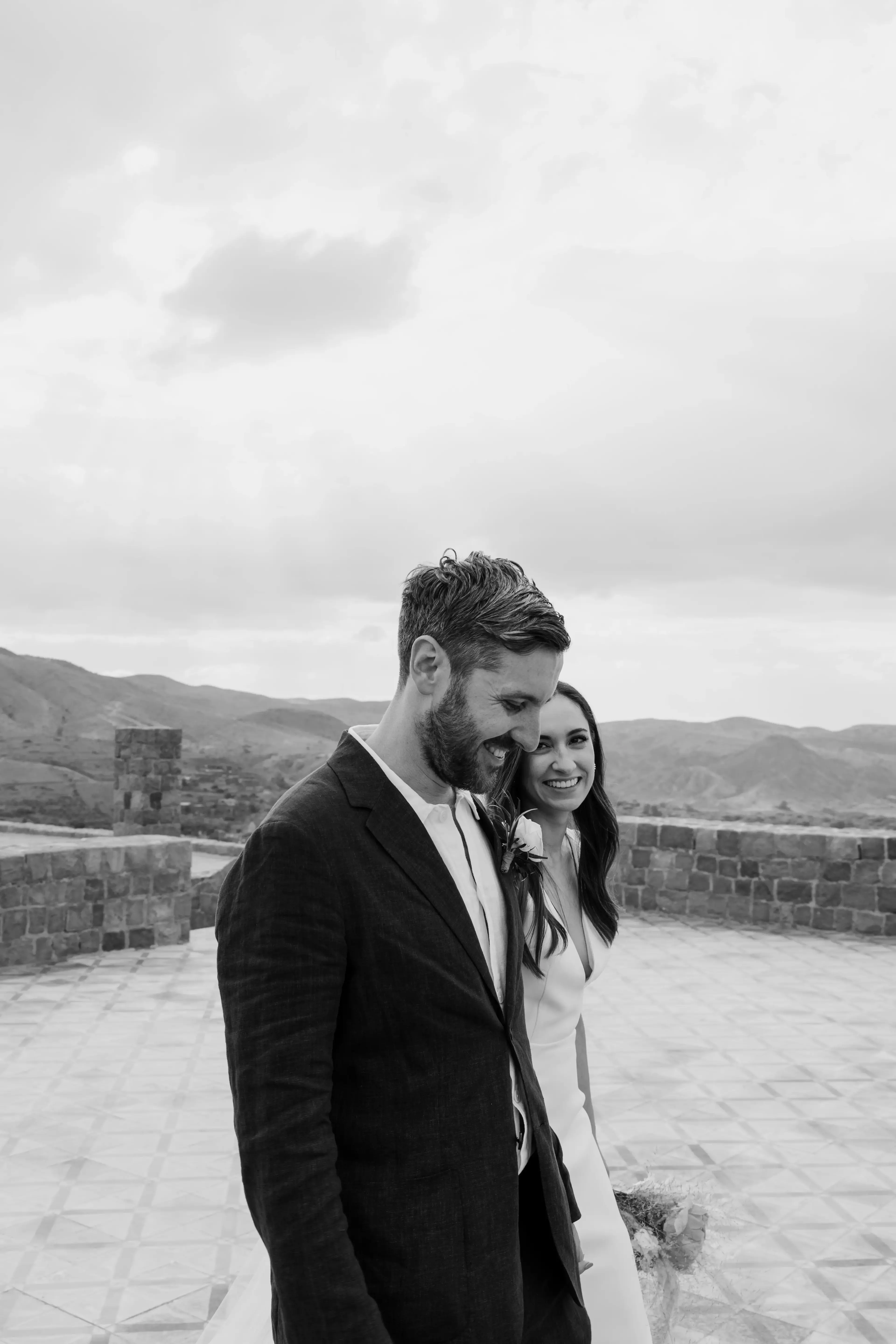 Photo shoot of brides in black and white 