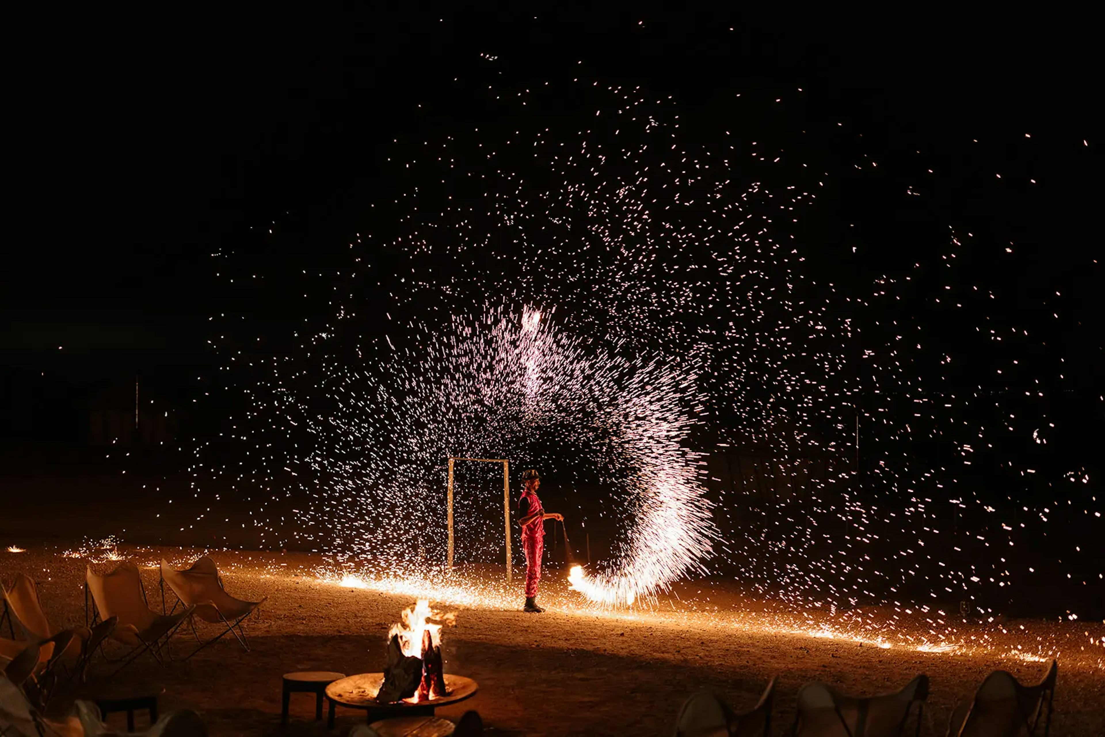 Fire entertainment Marrakech wedding