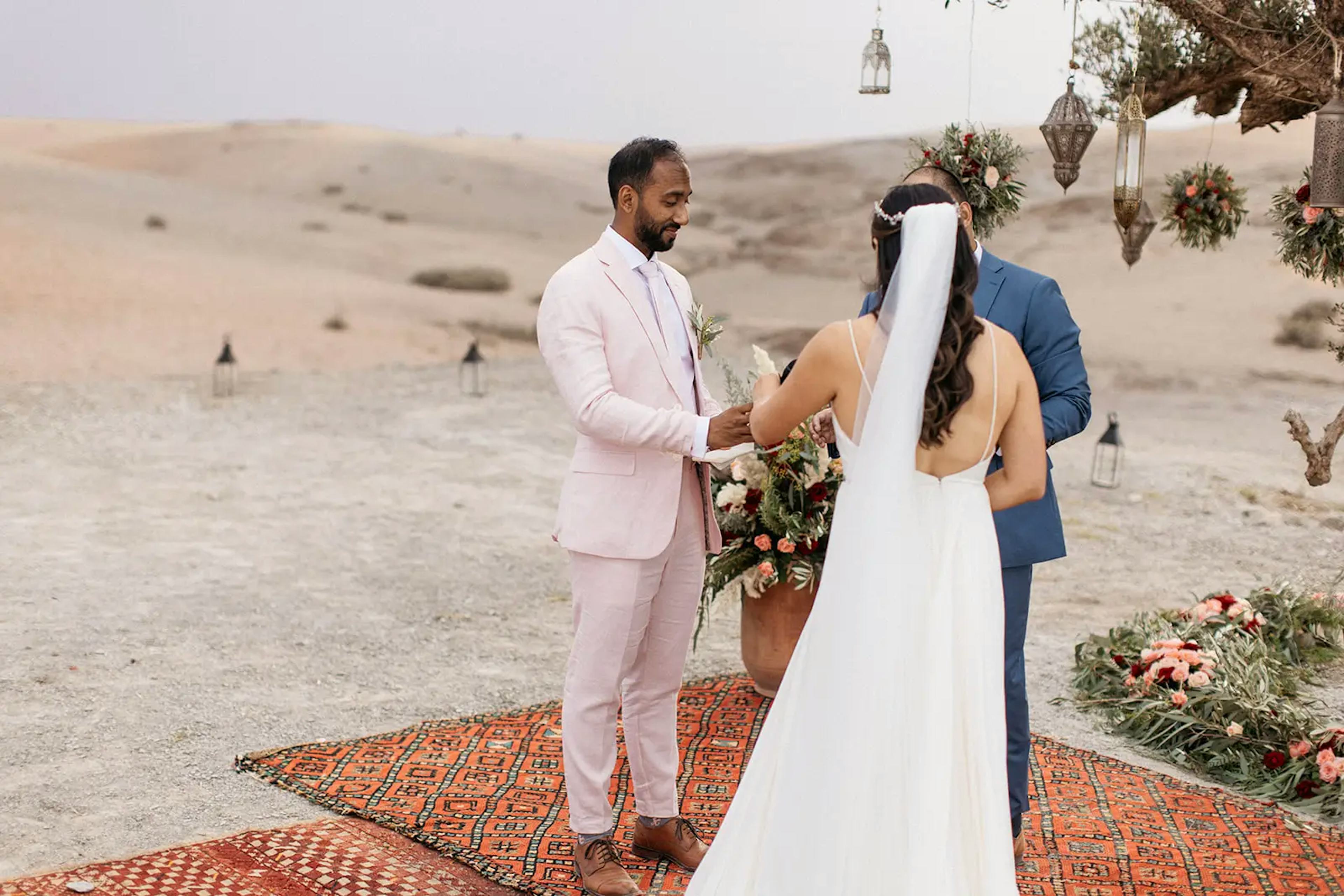 Outdoor wedding ceremony in Marrakech