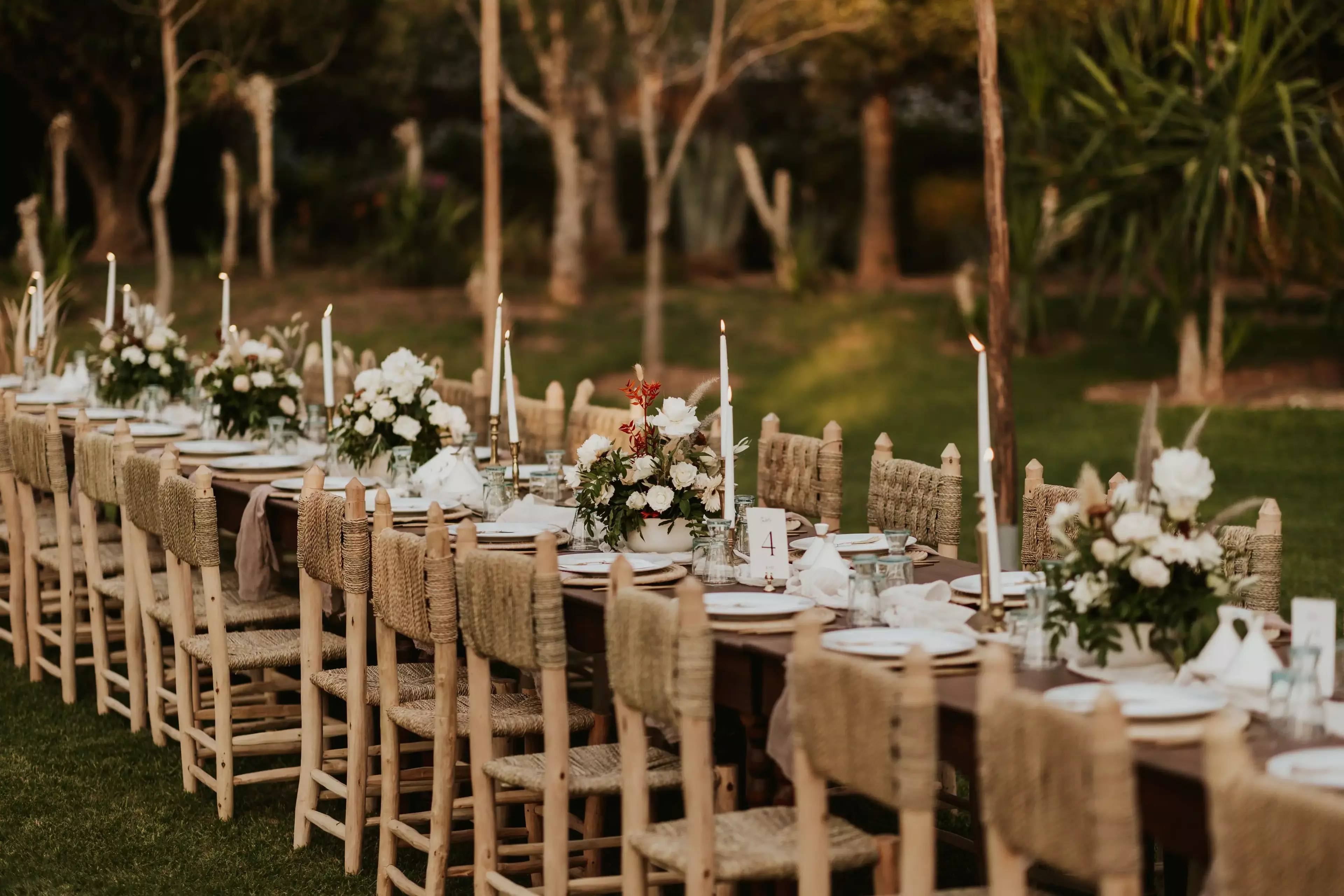 wedding reception table