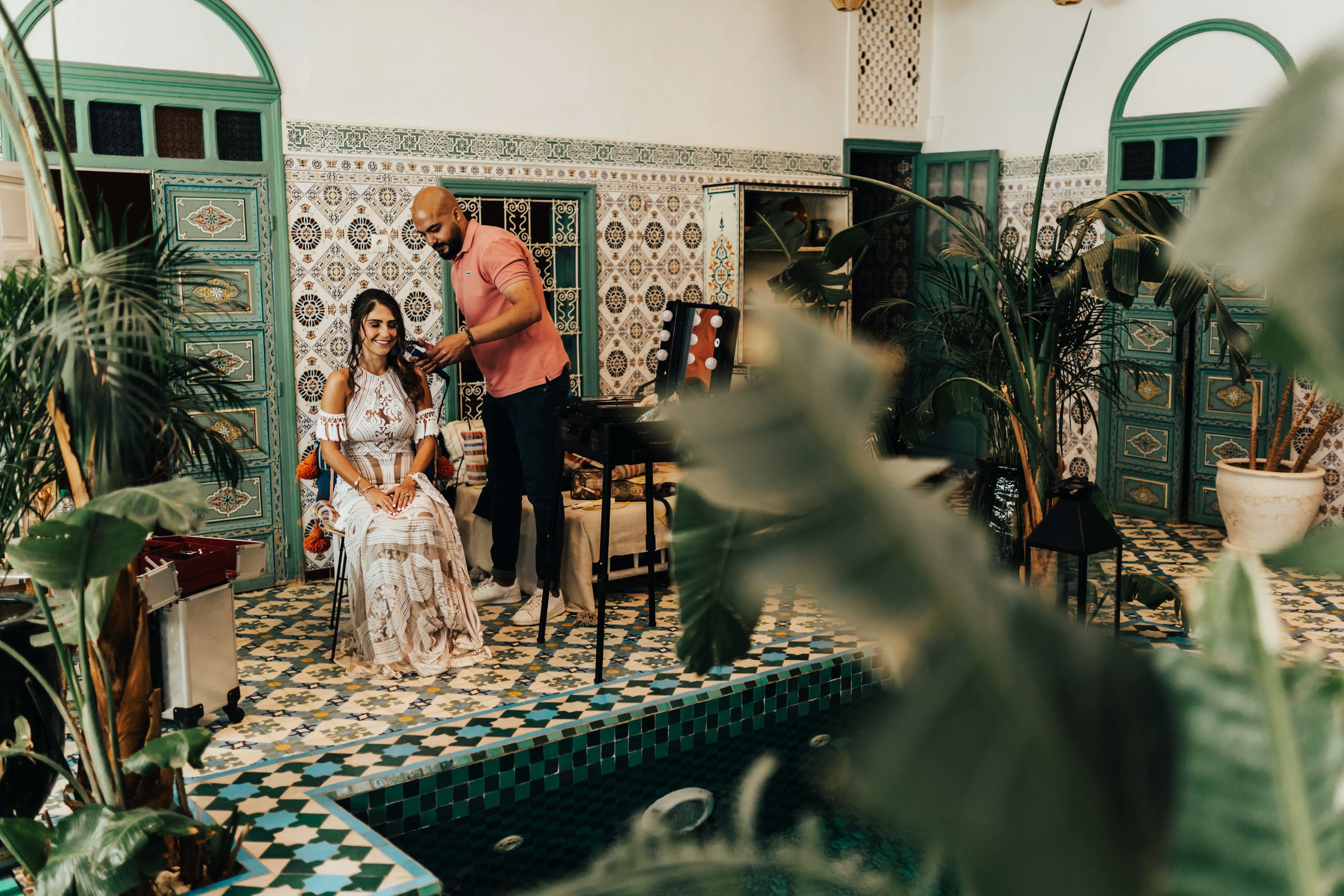 Bridal hair and makeup in Marrakech