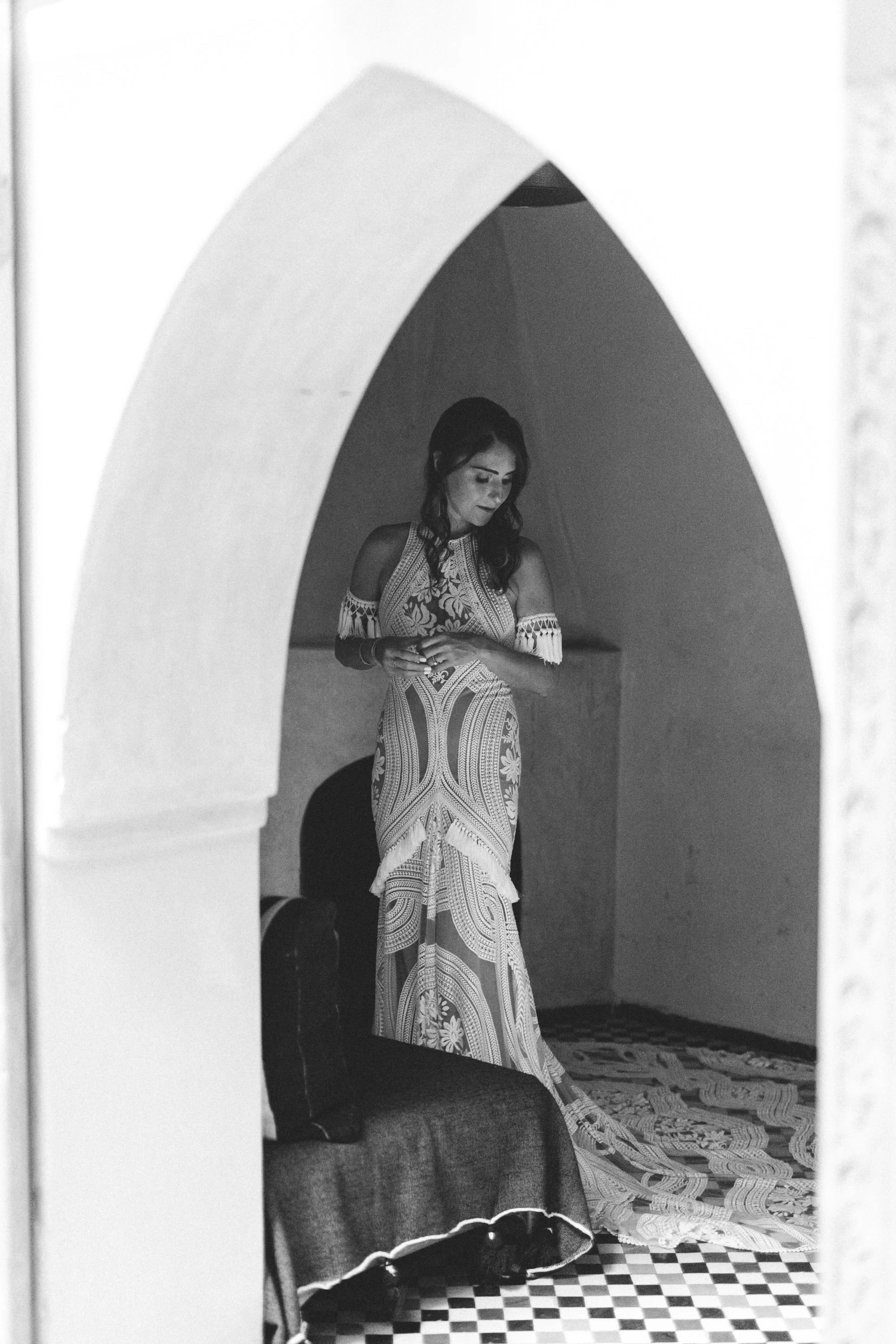 Bride in Marrakech wedding venue