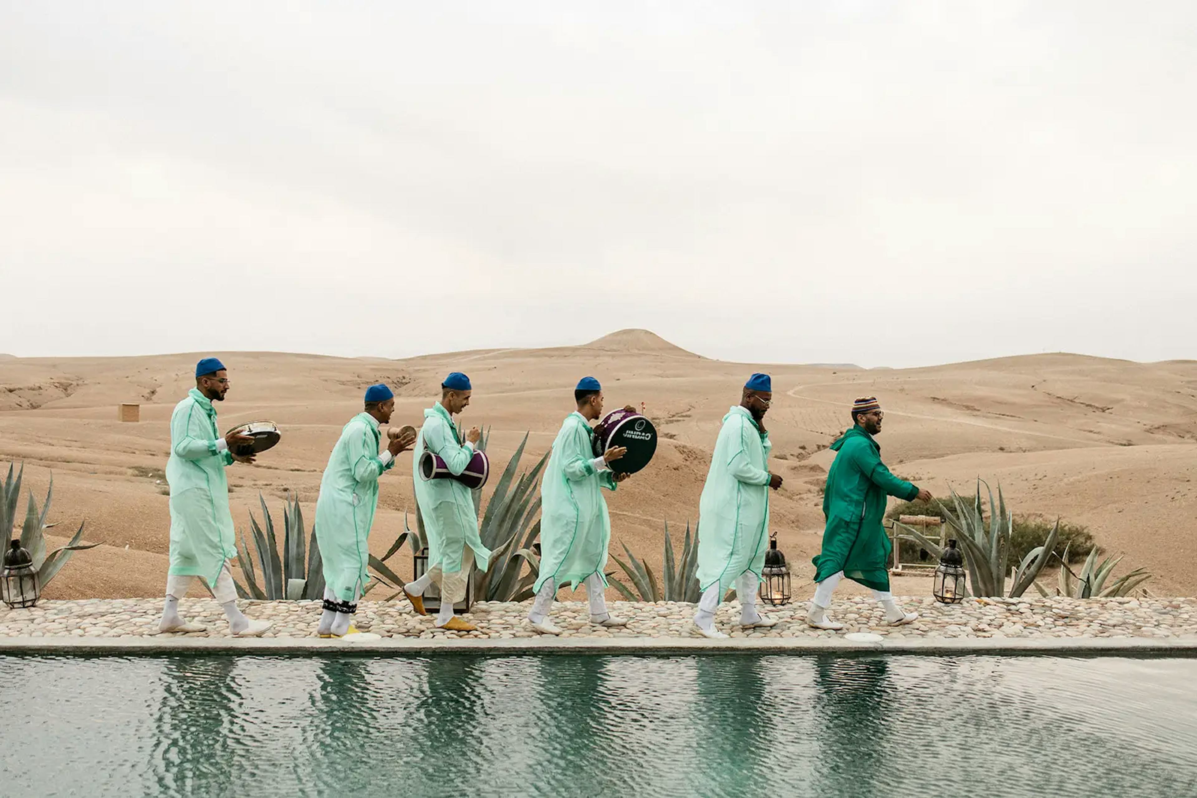 Arrival of the group of musicians