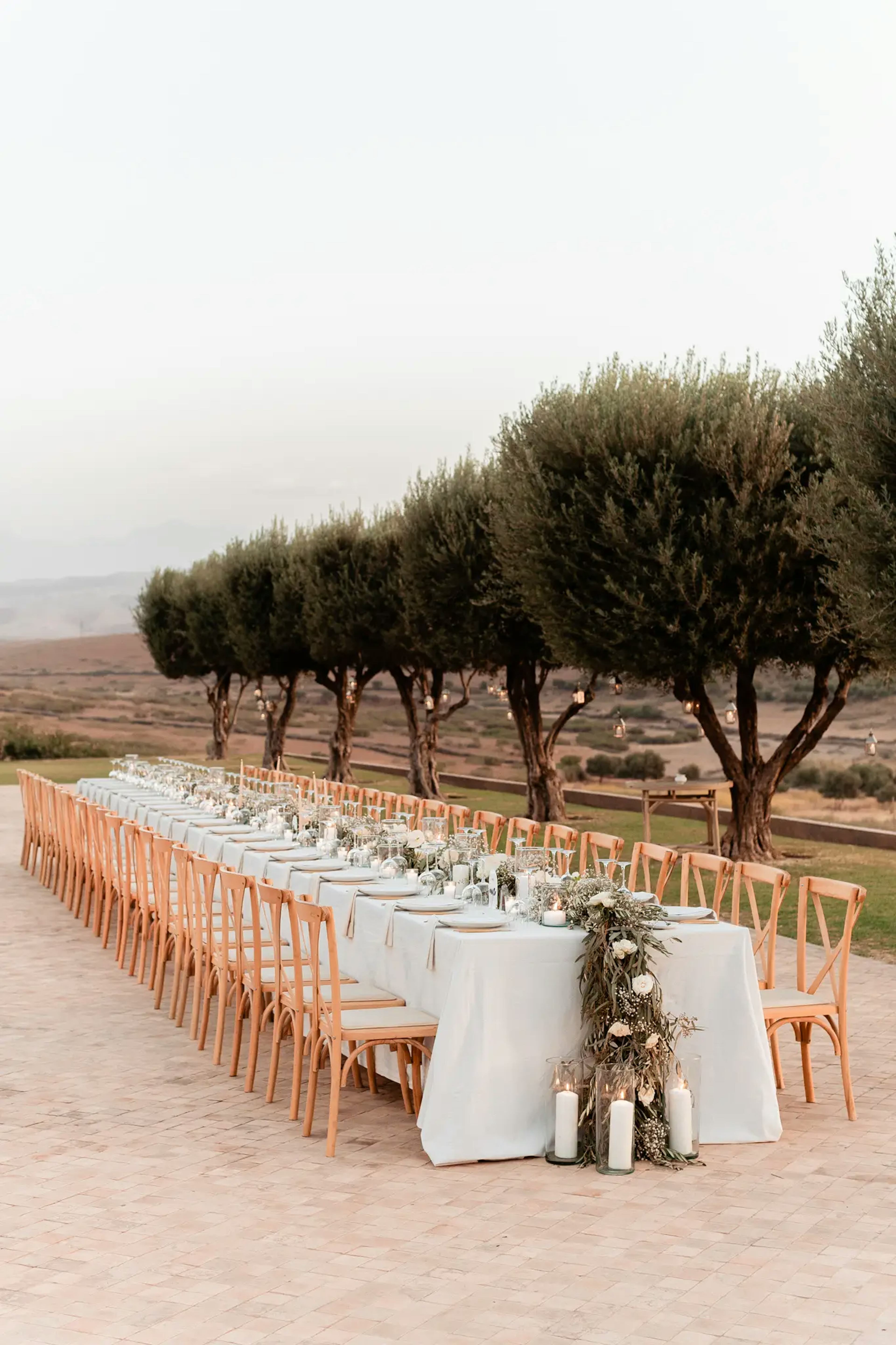 Outdoor wedding reception Morocco