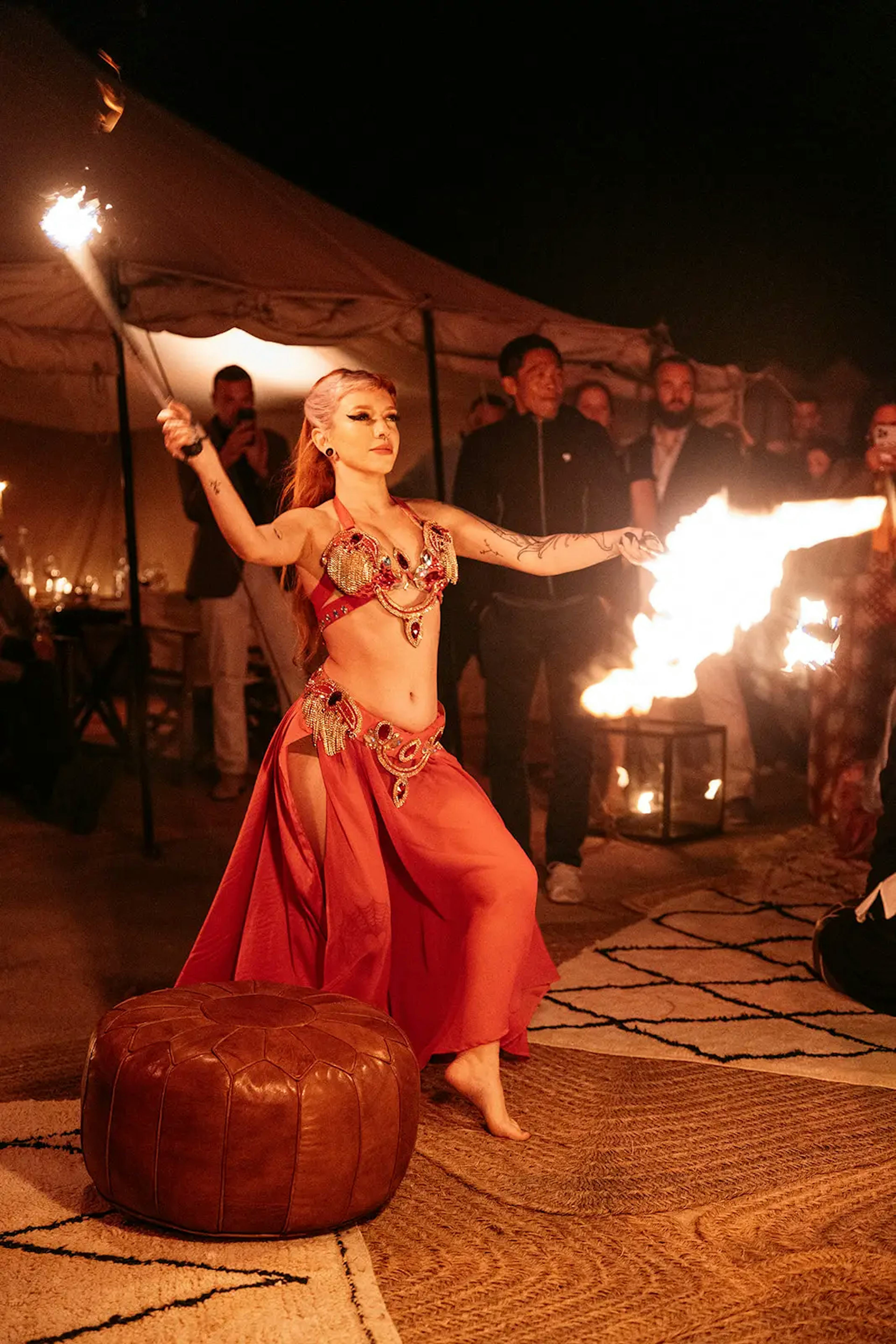 fire dancers