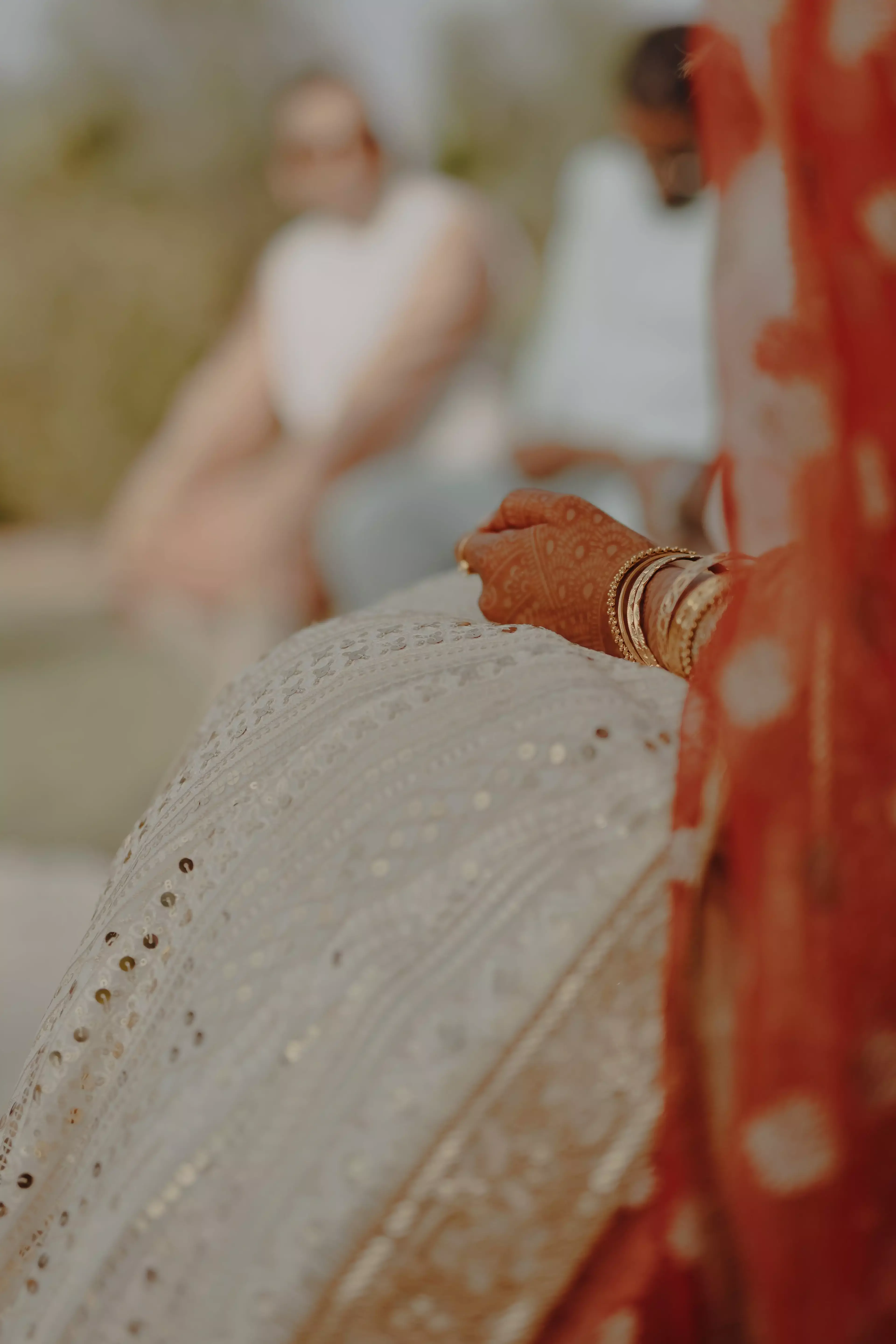 Bride details during ceremony 