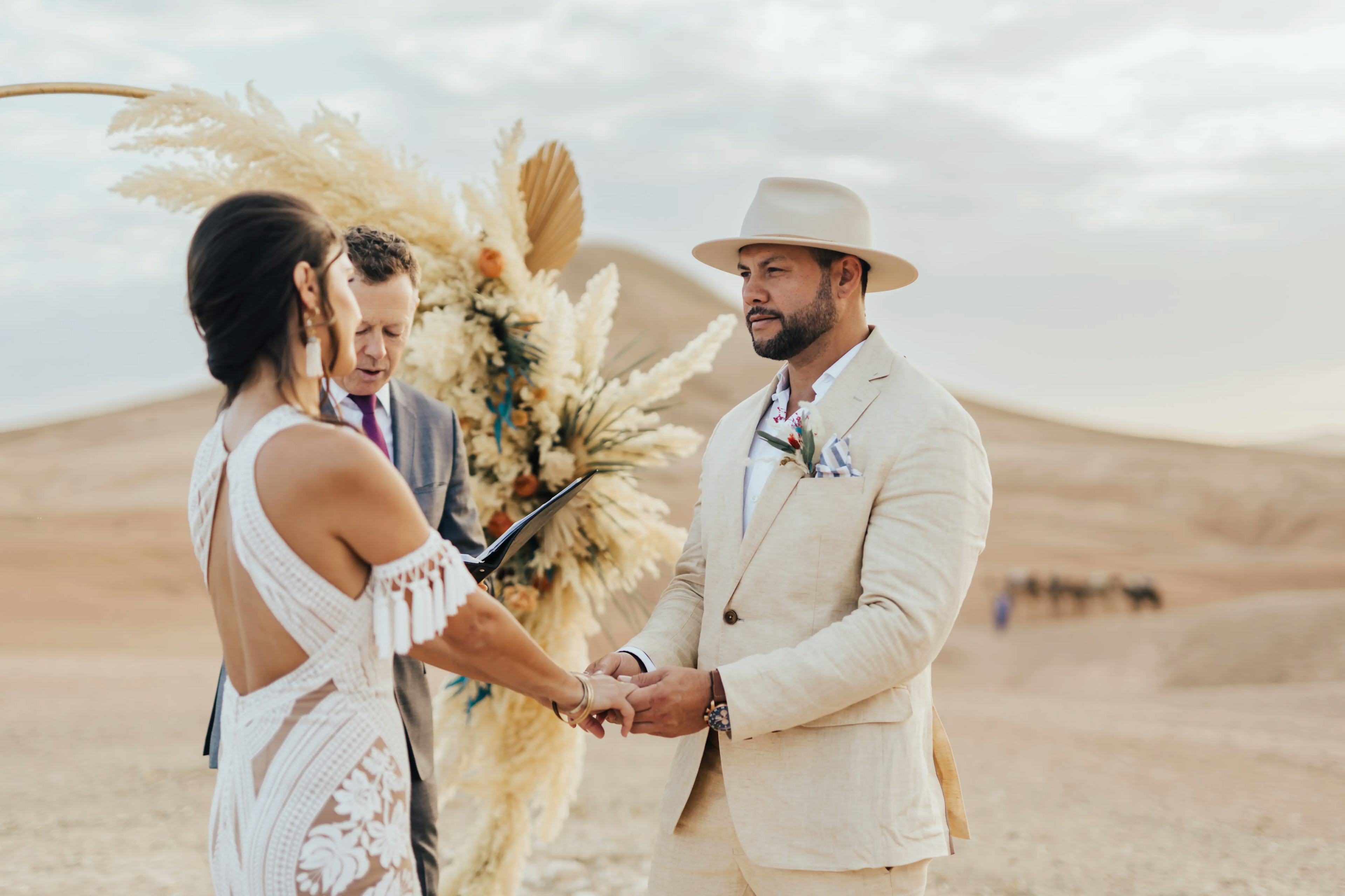 Wedding vows in Marrakech desert