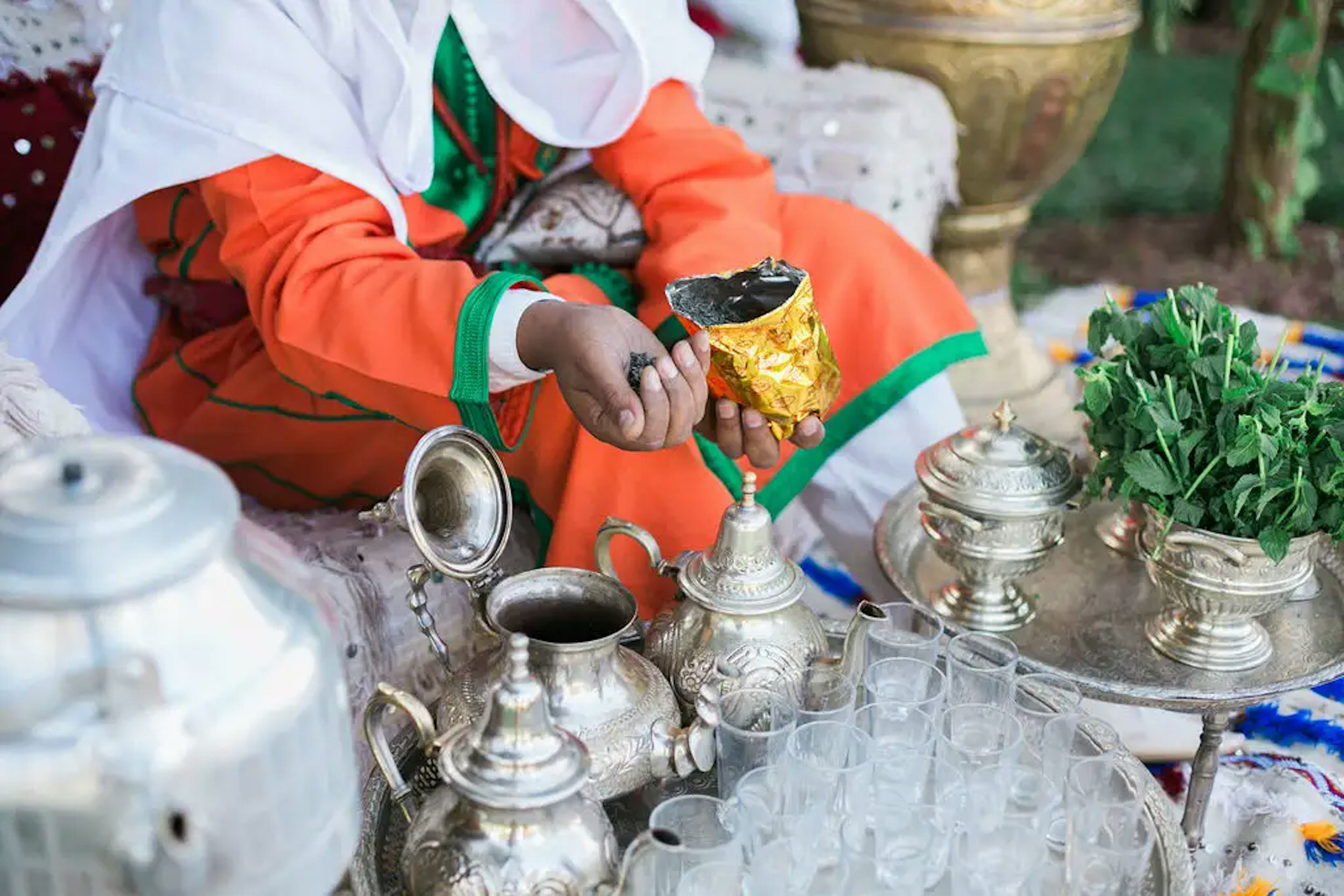 Morocco traditional tea man