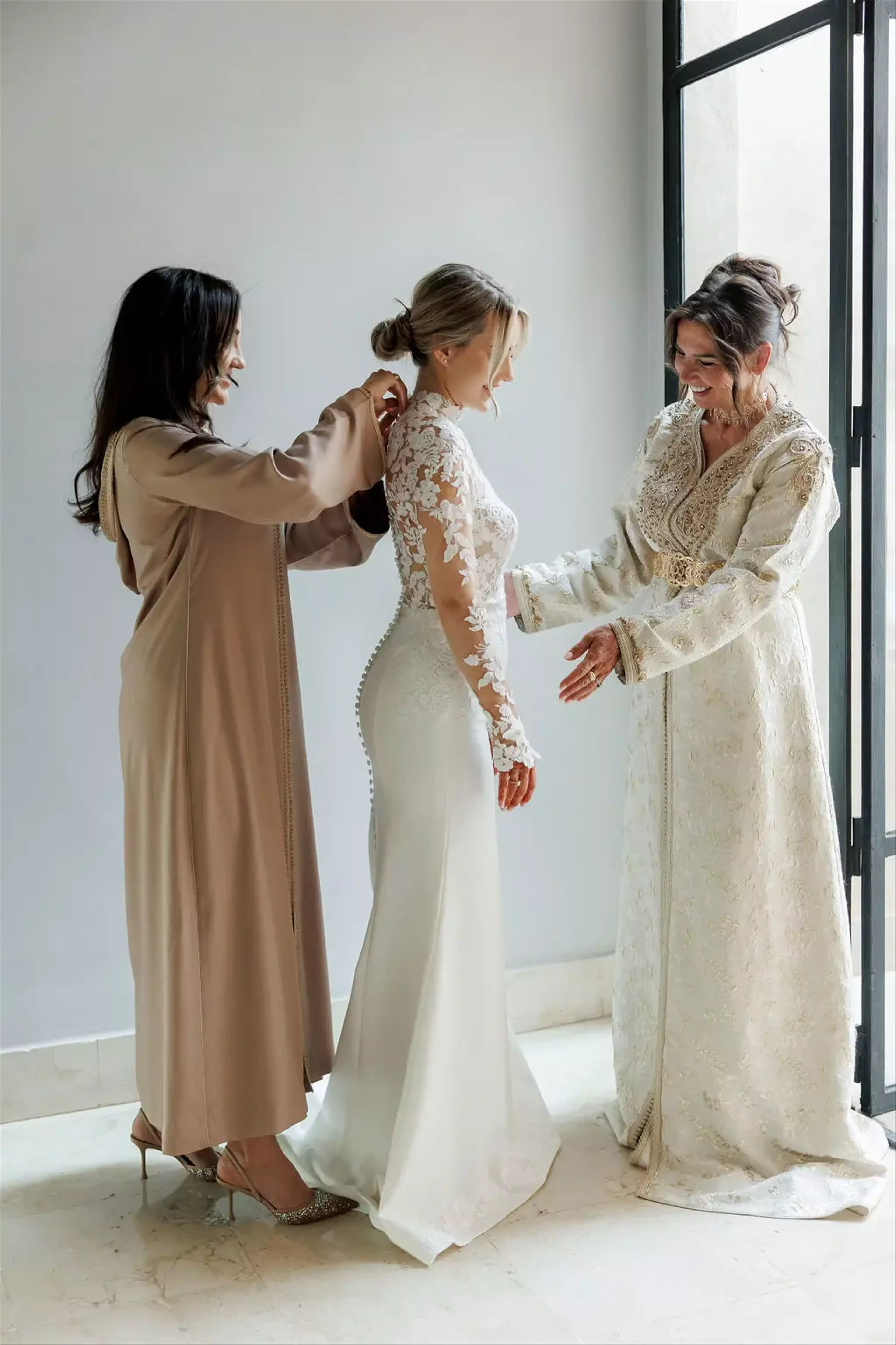 Bride getting ready for Marrakech wedding