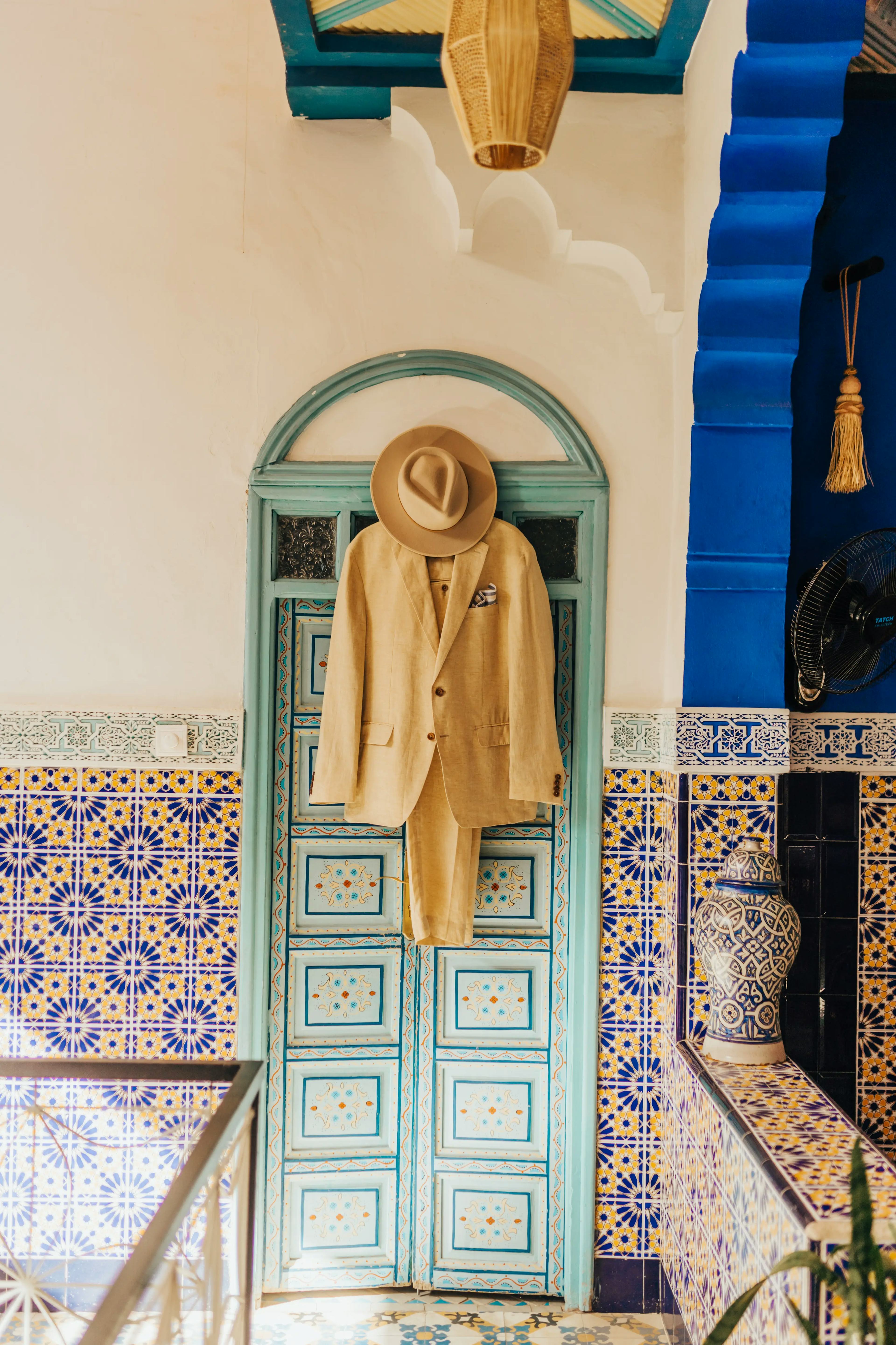 Groom Suit in Marrakech Riad