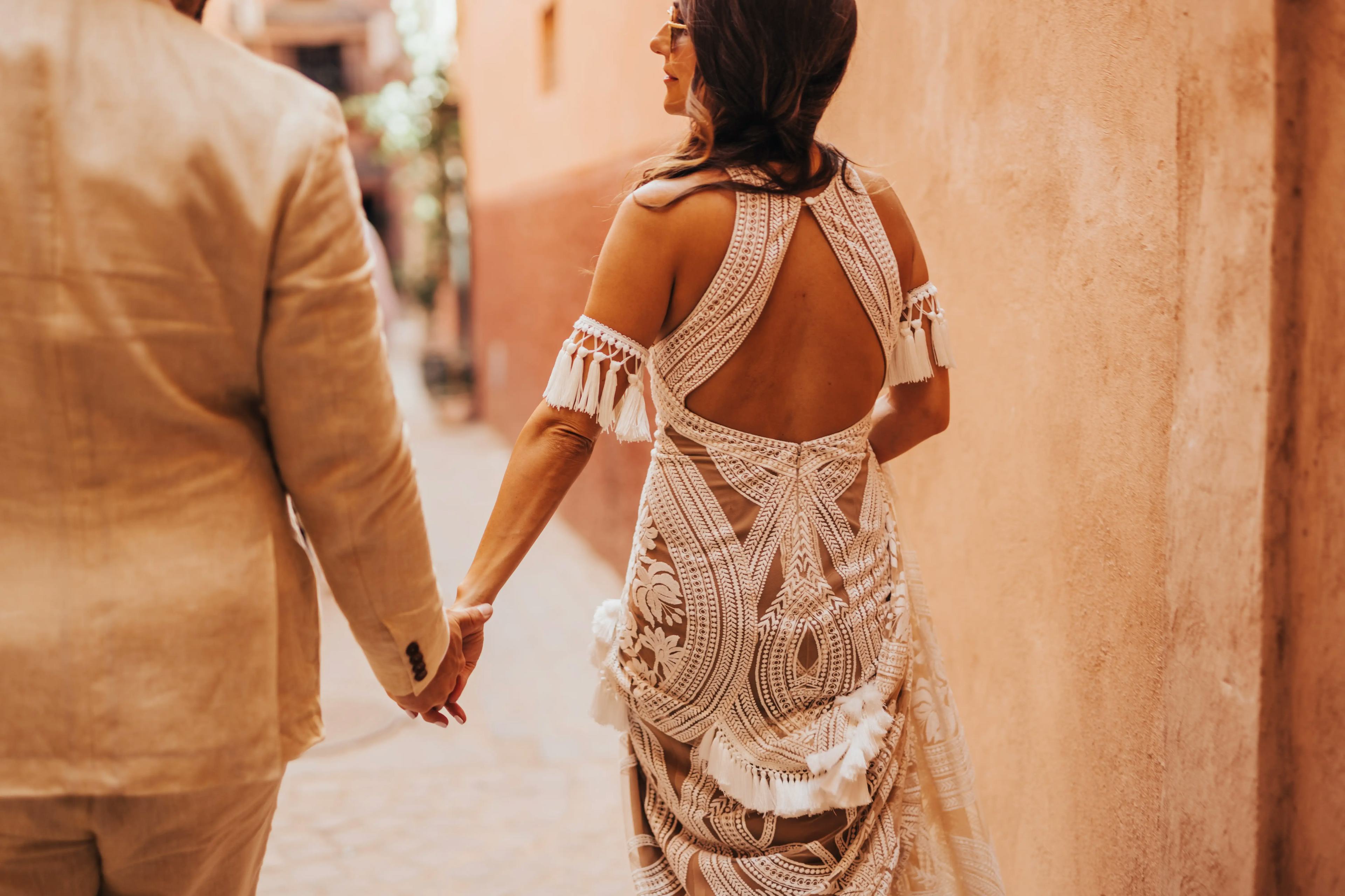 Walking through marrakech medina