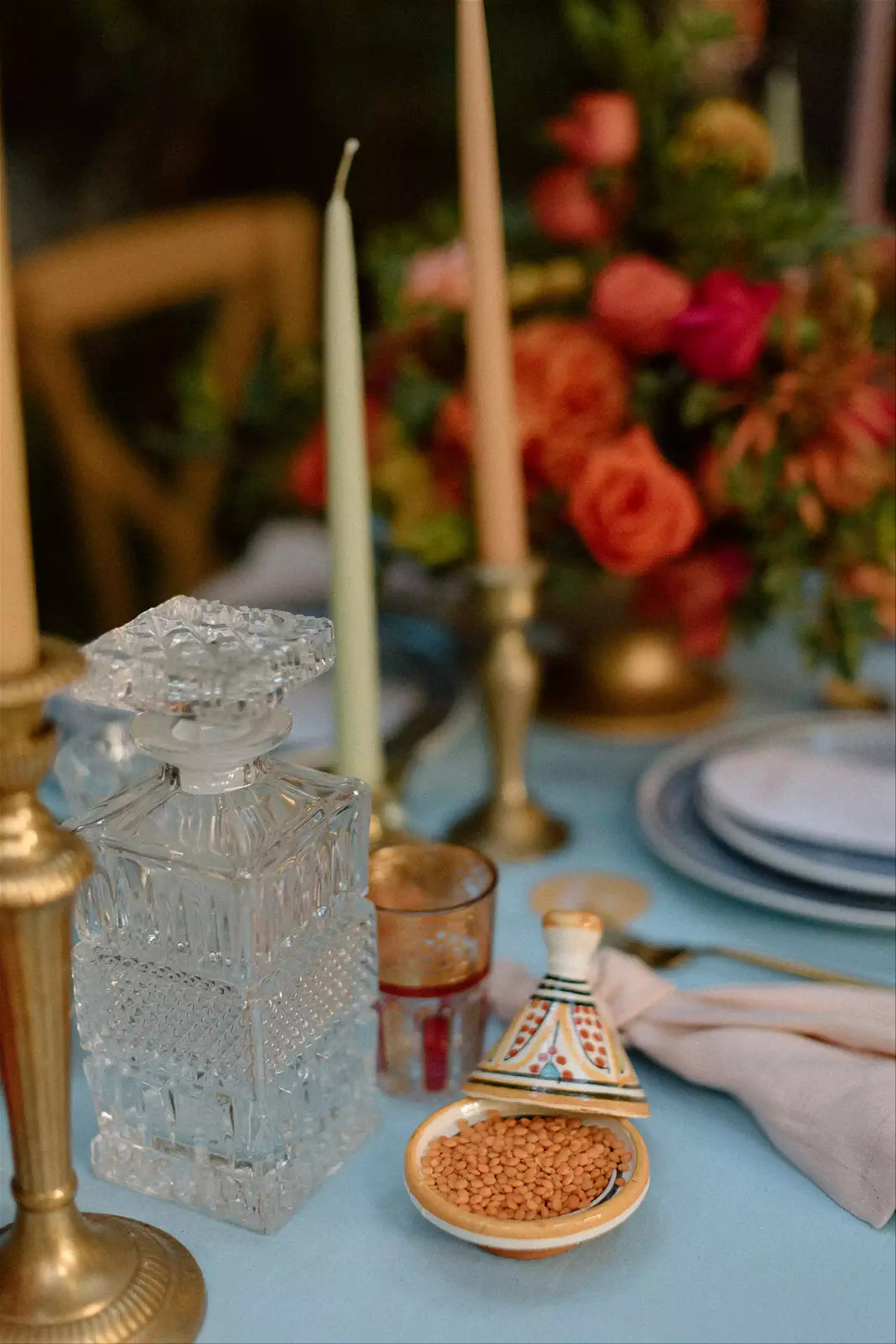 colourful table decor